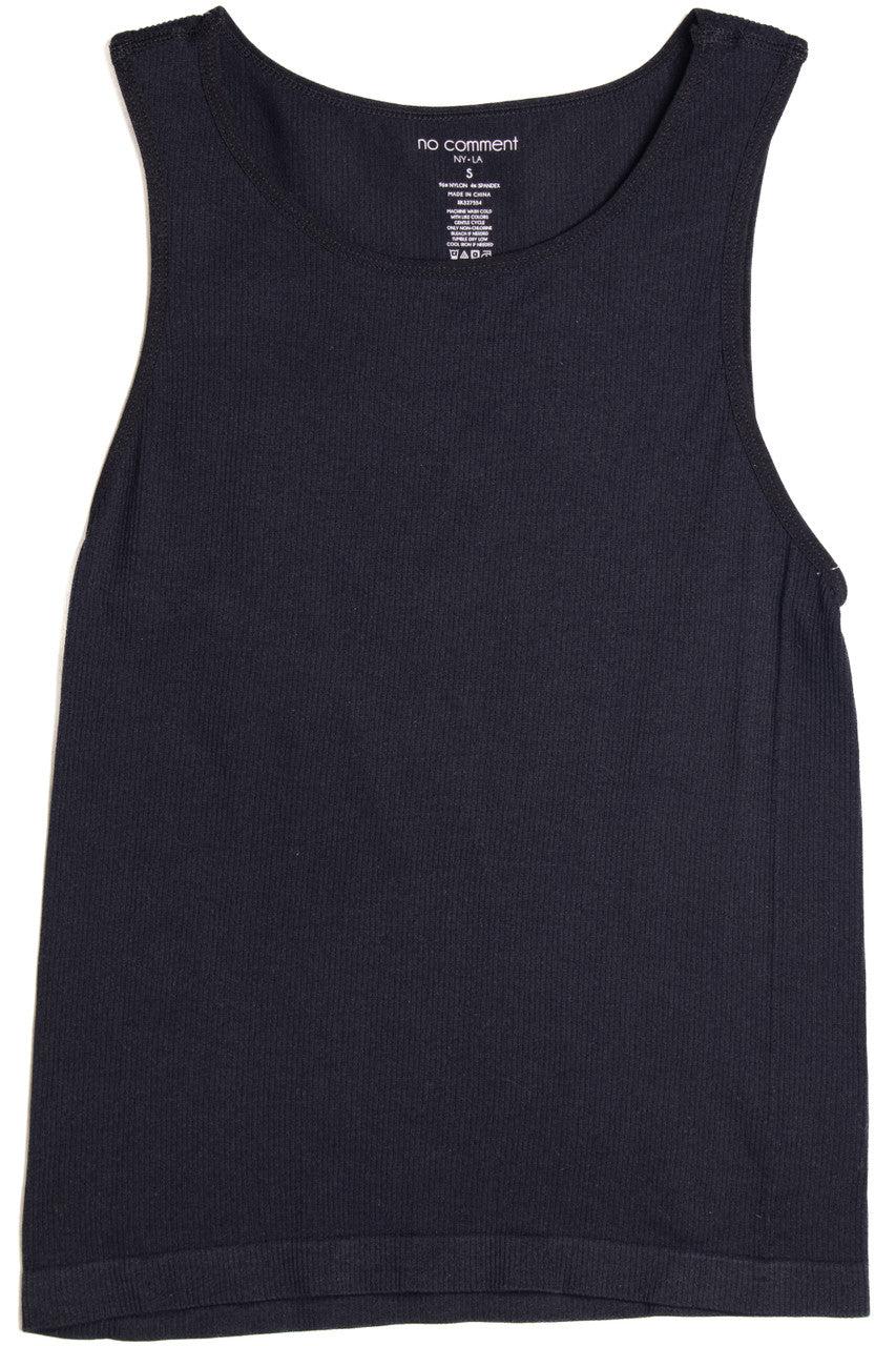 Black Seamless Crew Neck Tank Product Image
