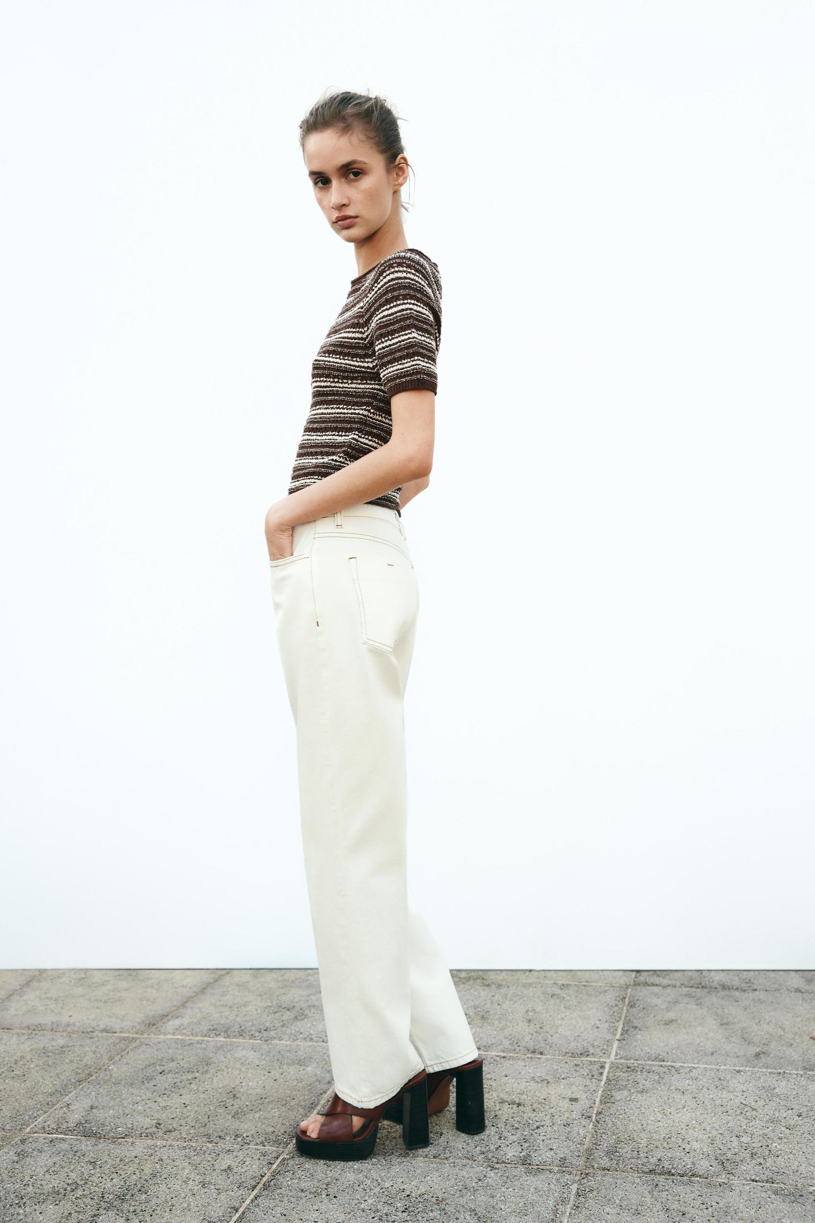 Z1975 SLIM HIGH-WAISTED JEANS WITH CONTRAST TOPSTITCHING Product Image