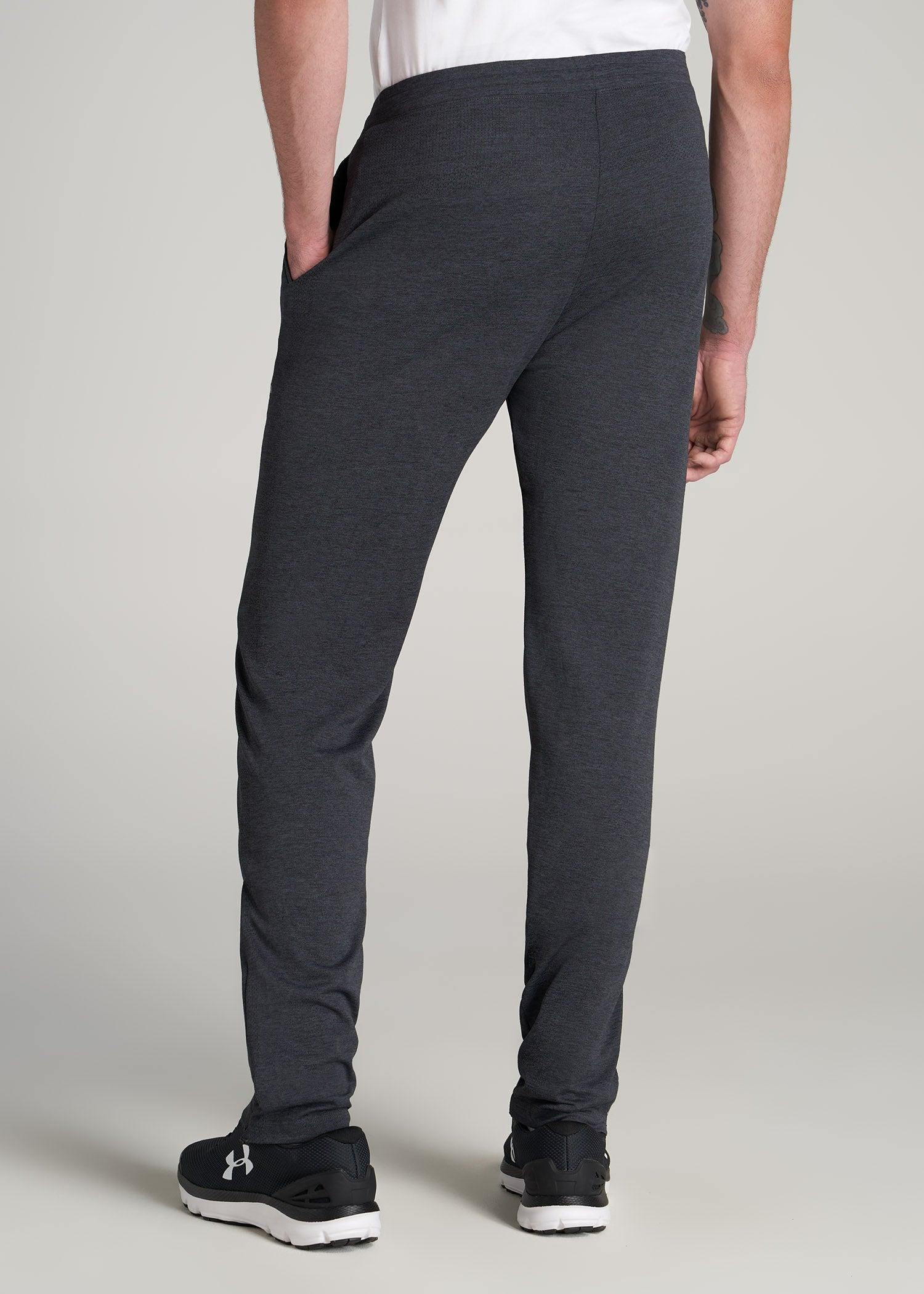 A.T. Performance Zip Bottom Pants for Tall Men in Charcoal Mix Product Image