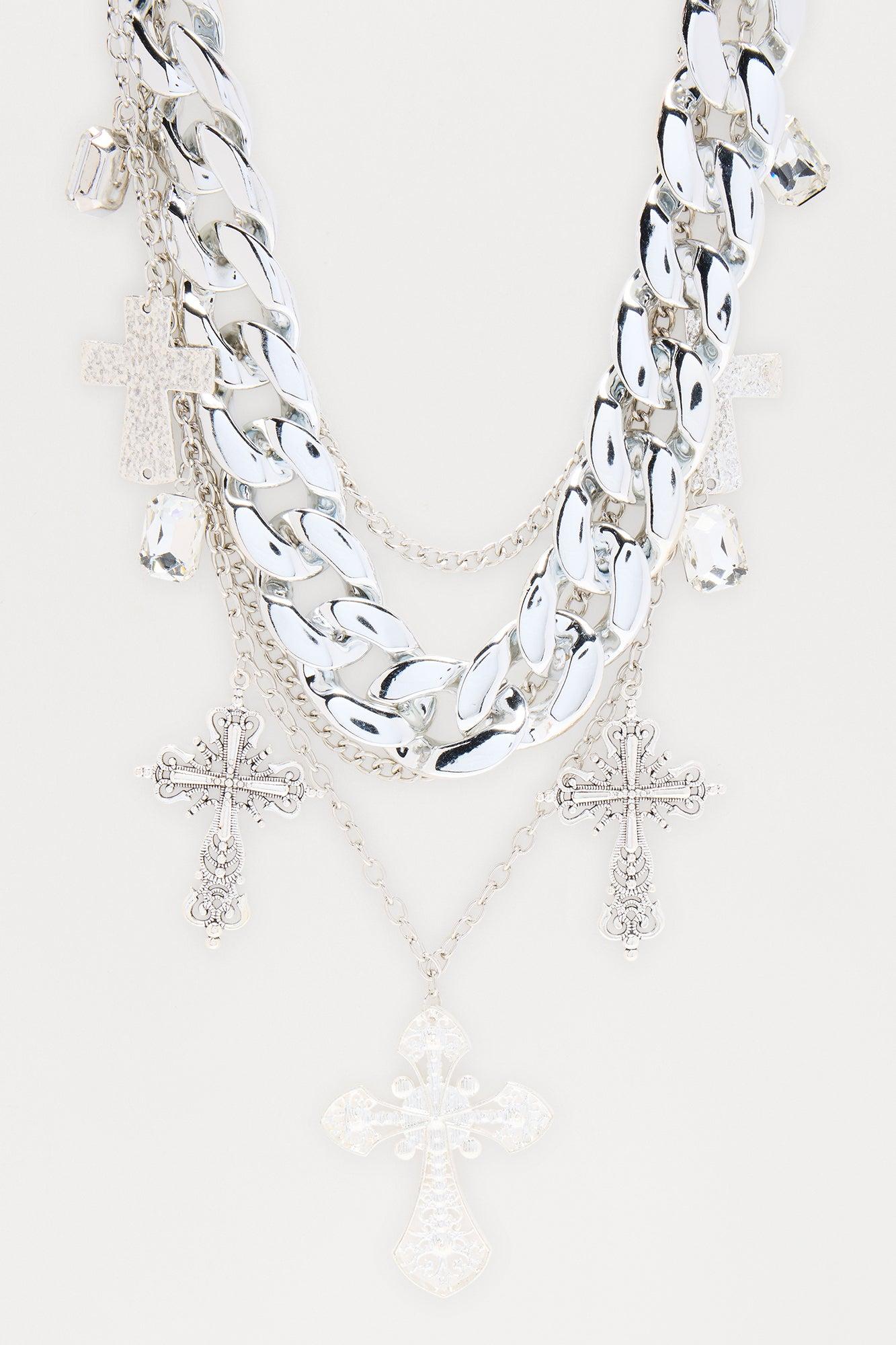 Heaven's Favorite Layered Necklace - Silver Product Image
