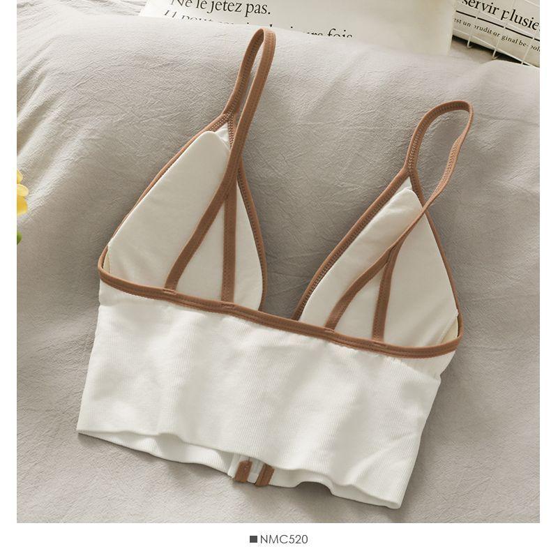 Contrast Trim Zip-Up Bustier Top Product Image