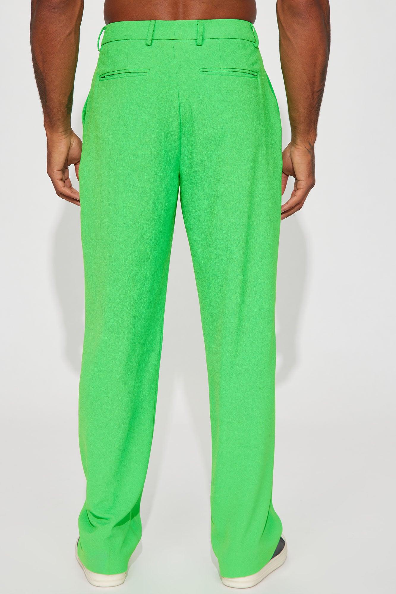 Golden Hour Pleated Loose Trousers - Green Product Image