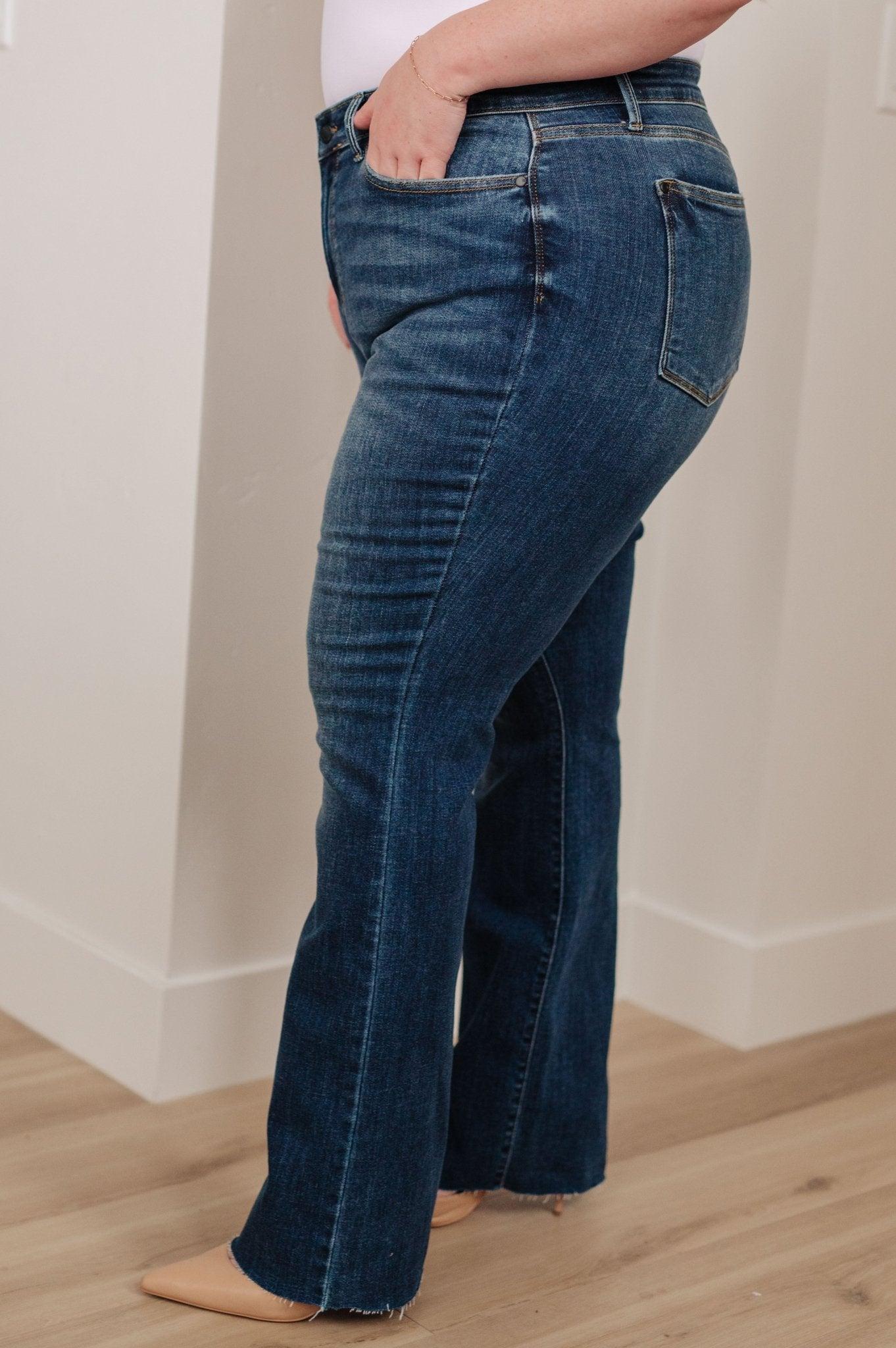 Josephine Mid Rise Raw Hem Bootcut Jeans (Online Exclusive) Product Image