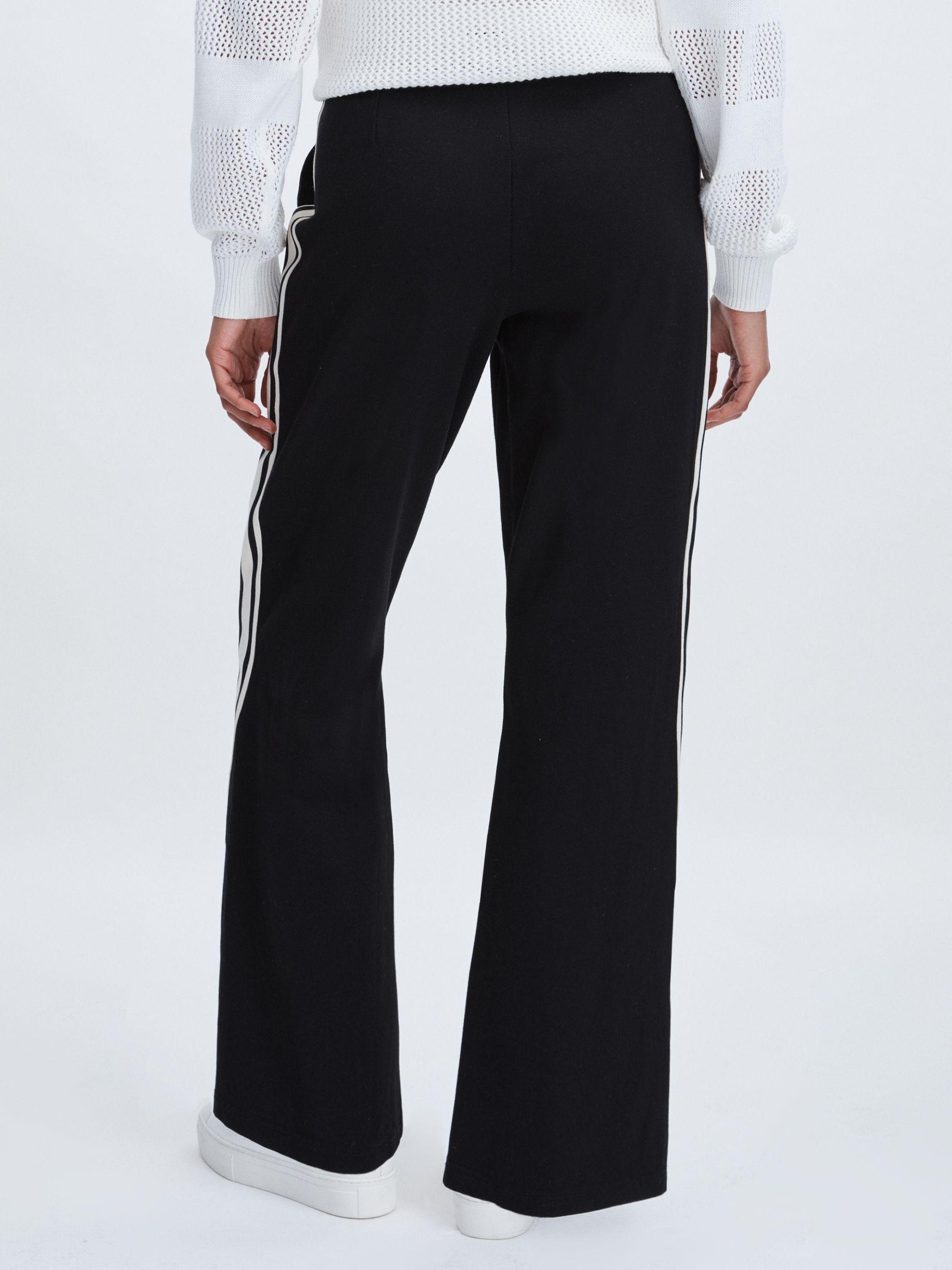 Flared Track Trousers in Black Product Image