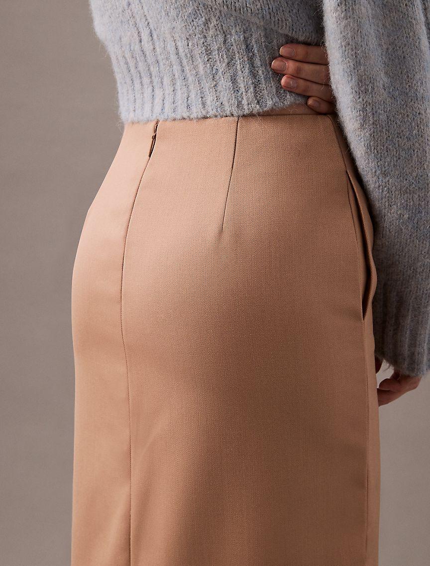 Crepe Midi Pencil Skirt Product Image