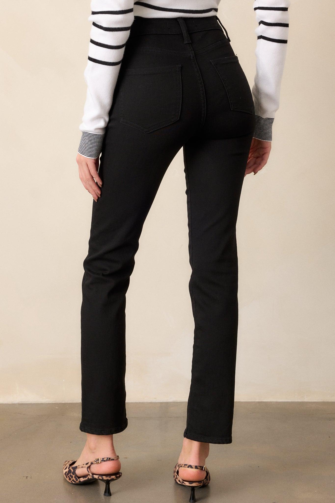 On Purpose Black Straight Leg Jeans Product Image