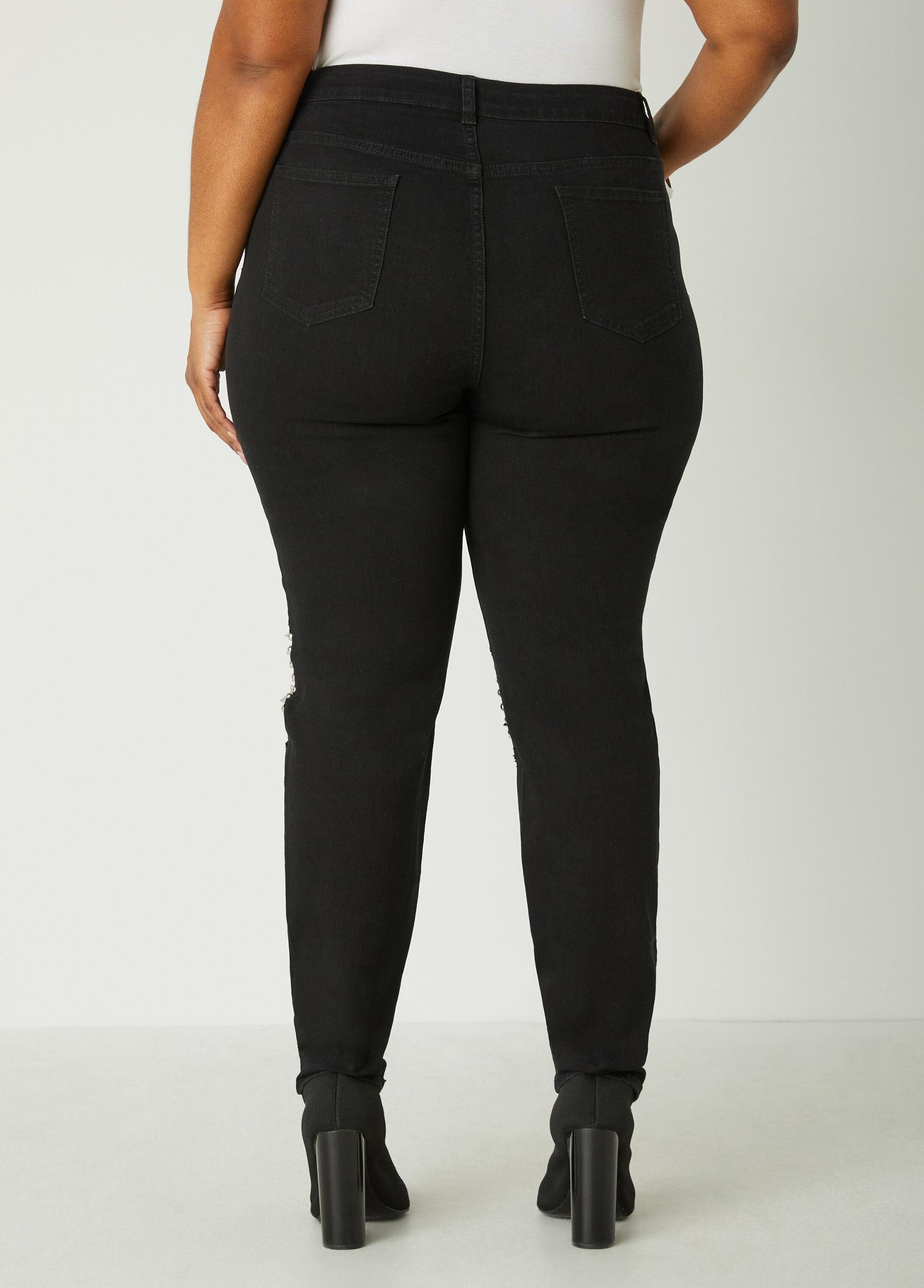 Studded Mid Rise Skinny Jeans Product Image