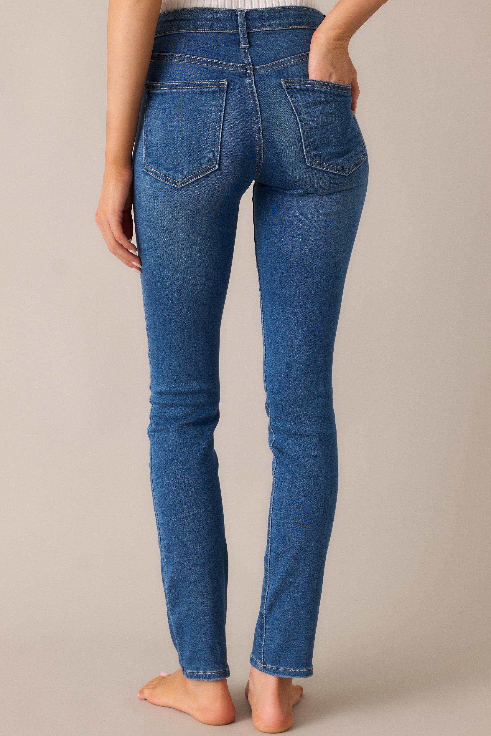 Take A Moment Medium Wash Skinny Jeans Product Image