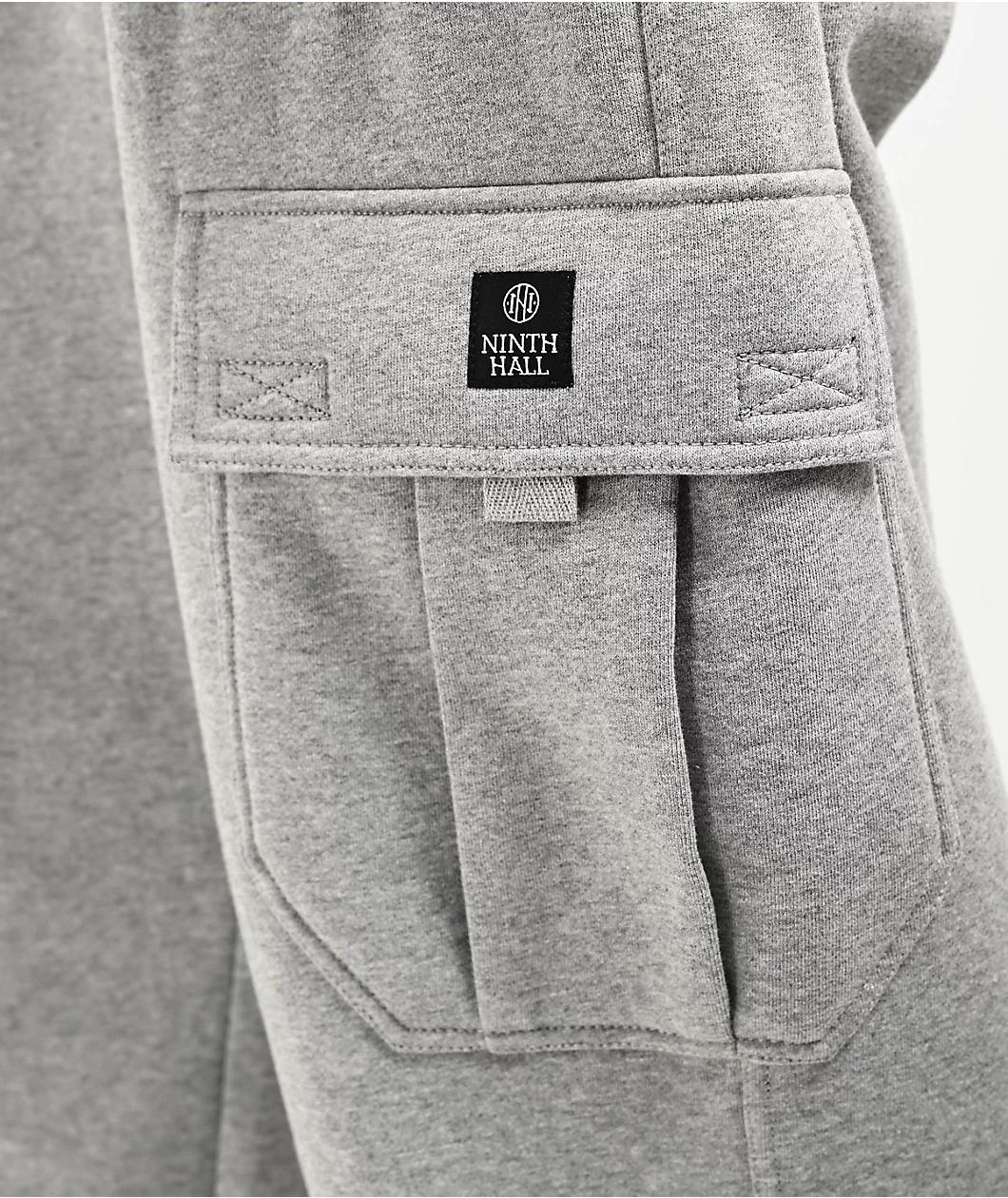 Ninth Hall Stash Grey Cargo Sweatpants Product Image