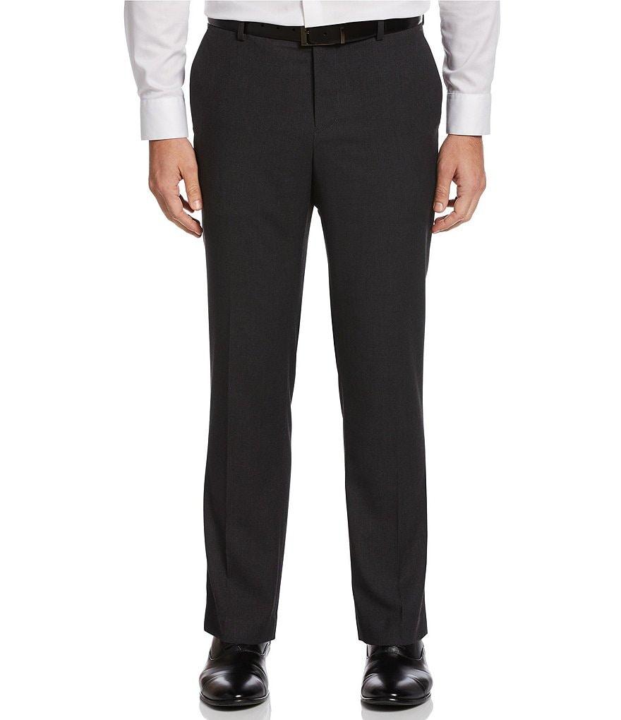 Perry Ellis Non-Iron Solid Stretch Suit Separates Flat-Front Dress Pants Product Image