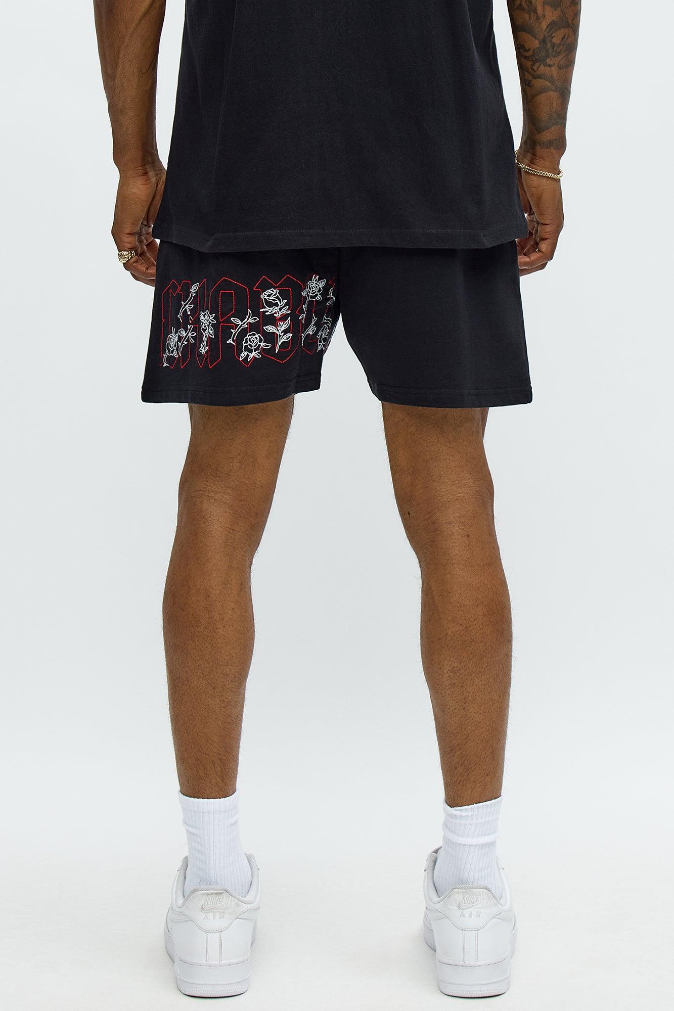 Rose Bundle Sweatshorts - Black Male Product Image