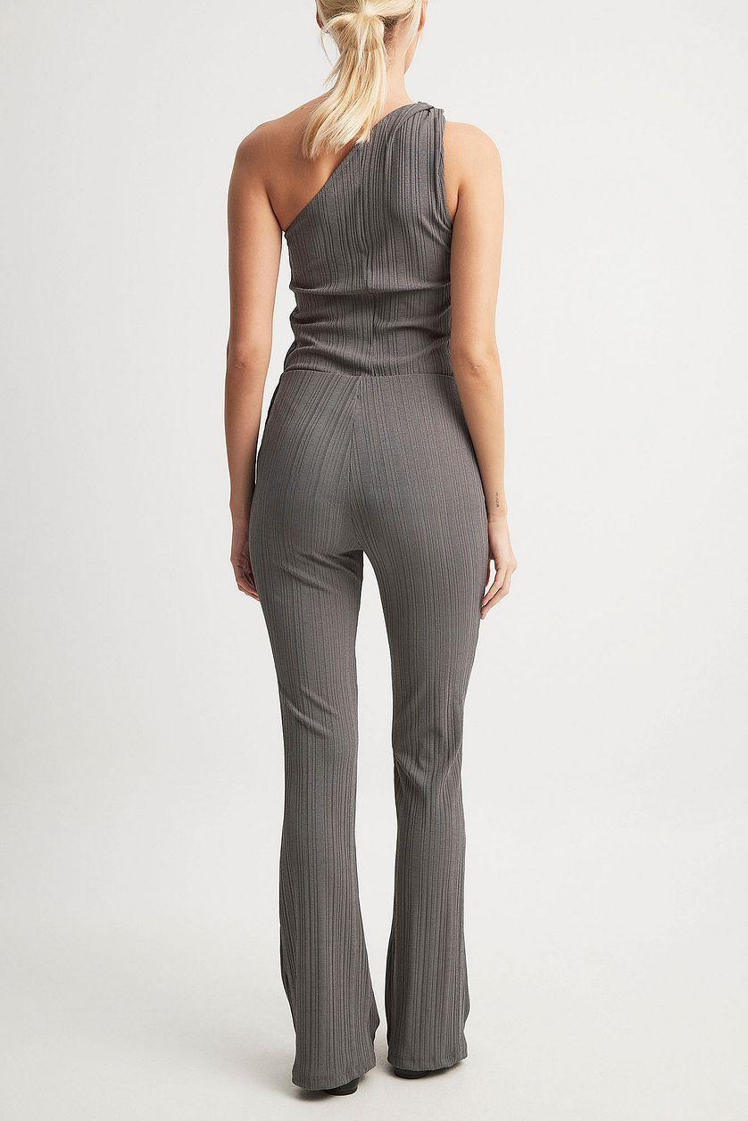 Ribbed Mid Waist Trousers Product Image