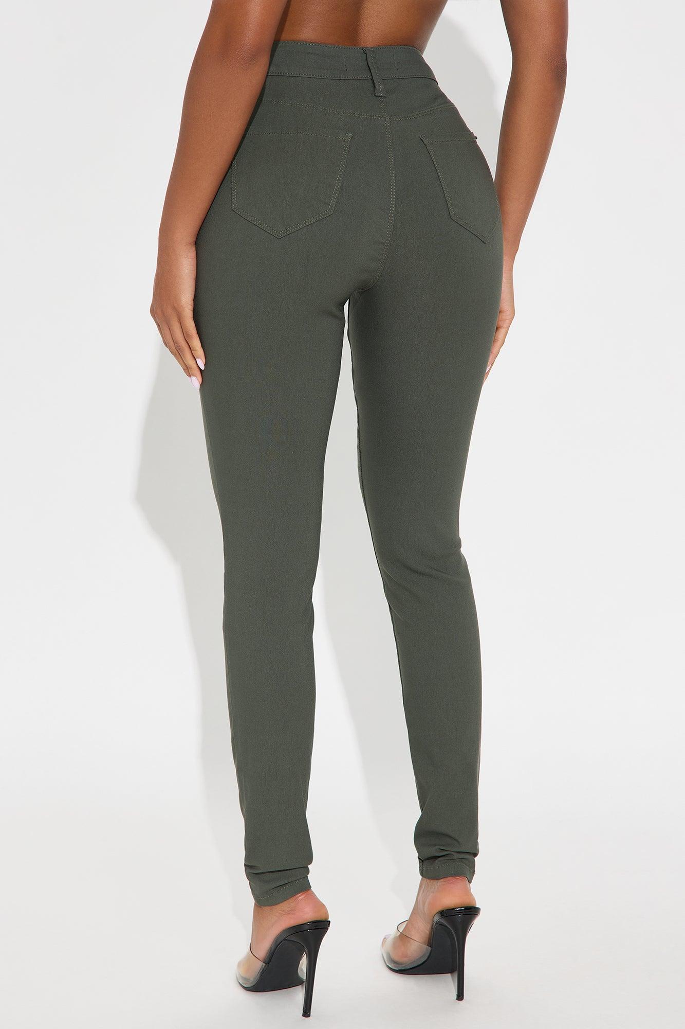 Hyperstretch Skinny Pants - Military Green Female Product Image