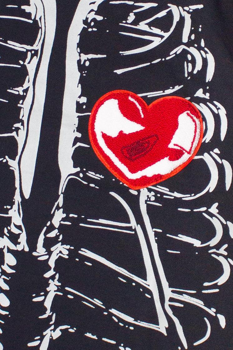 Heart Applique Ribcage Long Sleeve Tee Product Image