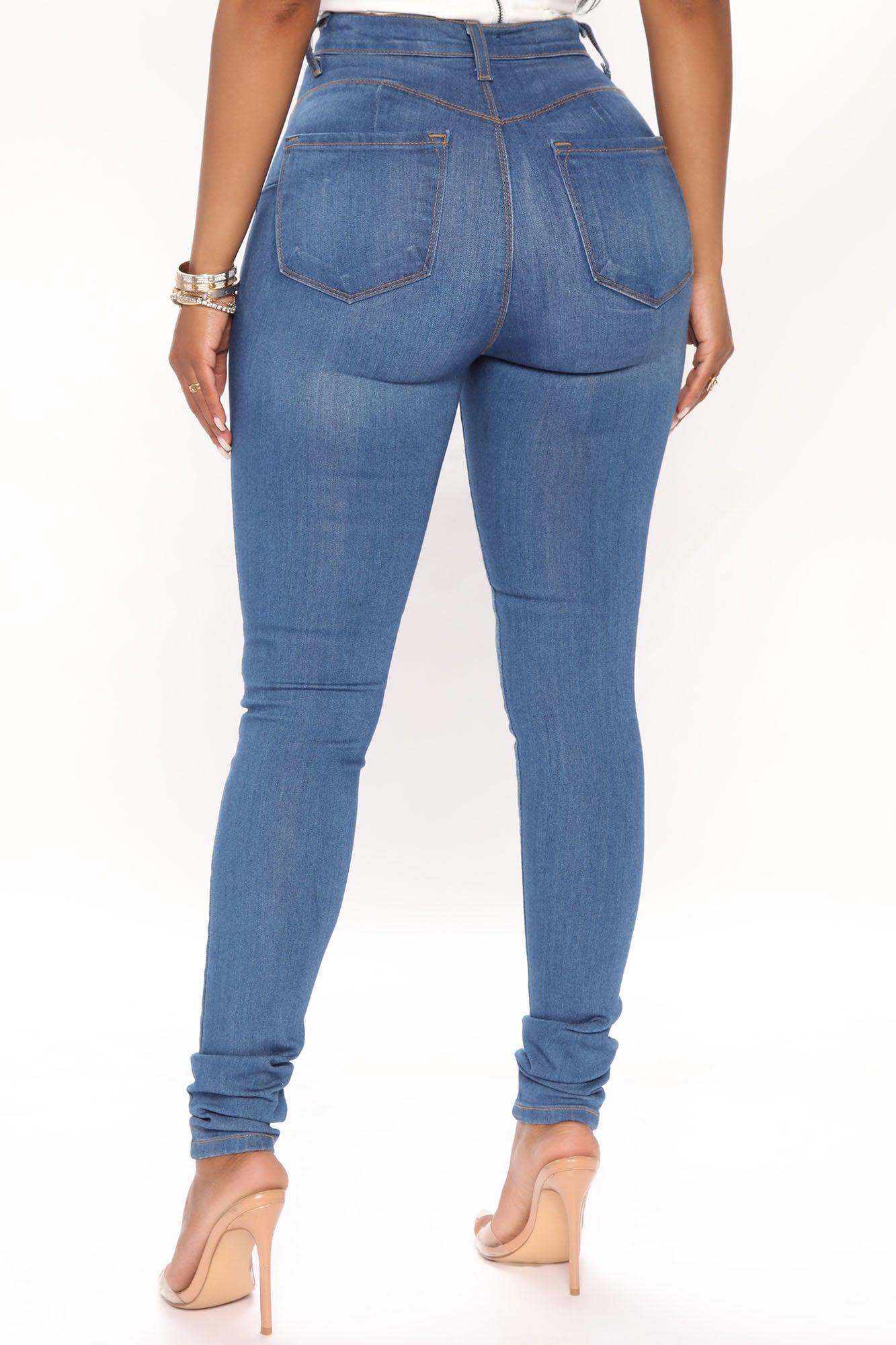 Classic Beauty Booty Lifter Skinny Jeans - Medium Blue Wash Product Image