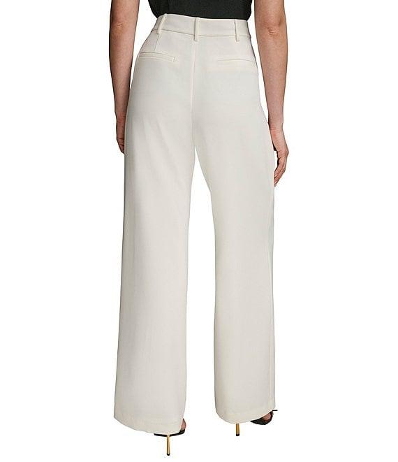Donna Karan Pleated High Rise Wide Leg Pants Product Image