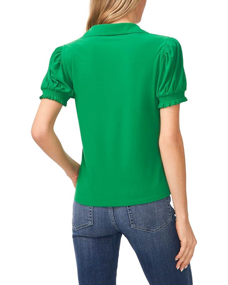 Ruffle Neck Raglan Split Seam Blouse Product Image