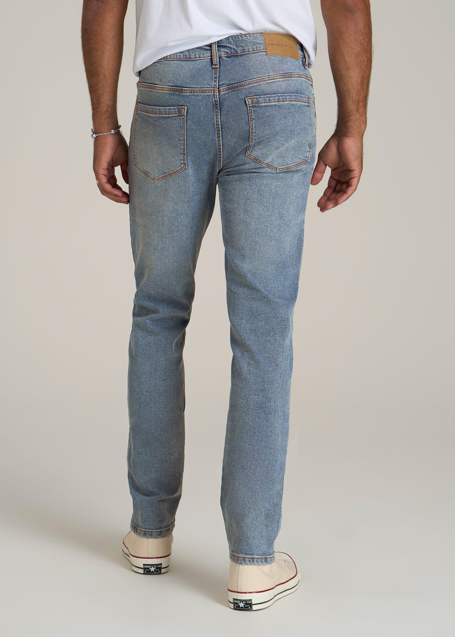 A.T. Basics Men's Dylan Slim Fit Jeans for Tall Men in Tufts Blue Male Product Image