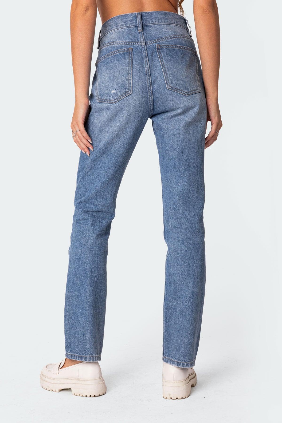 Swift Mid Rise Straight Leg Jeans Product Image