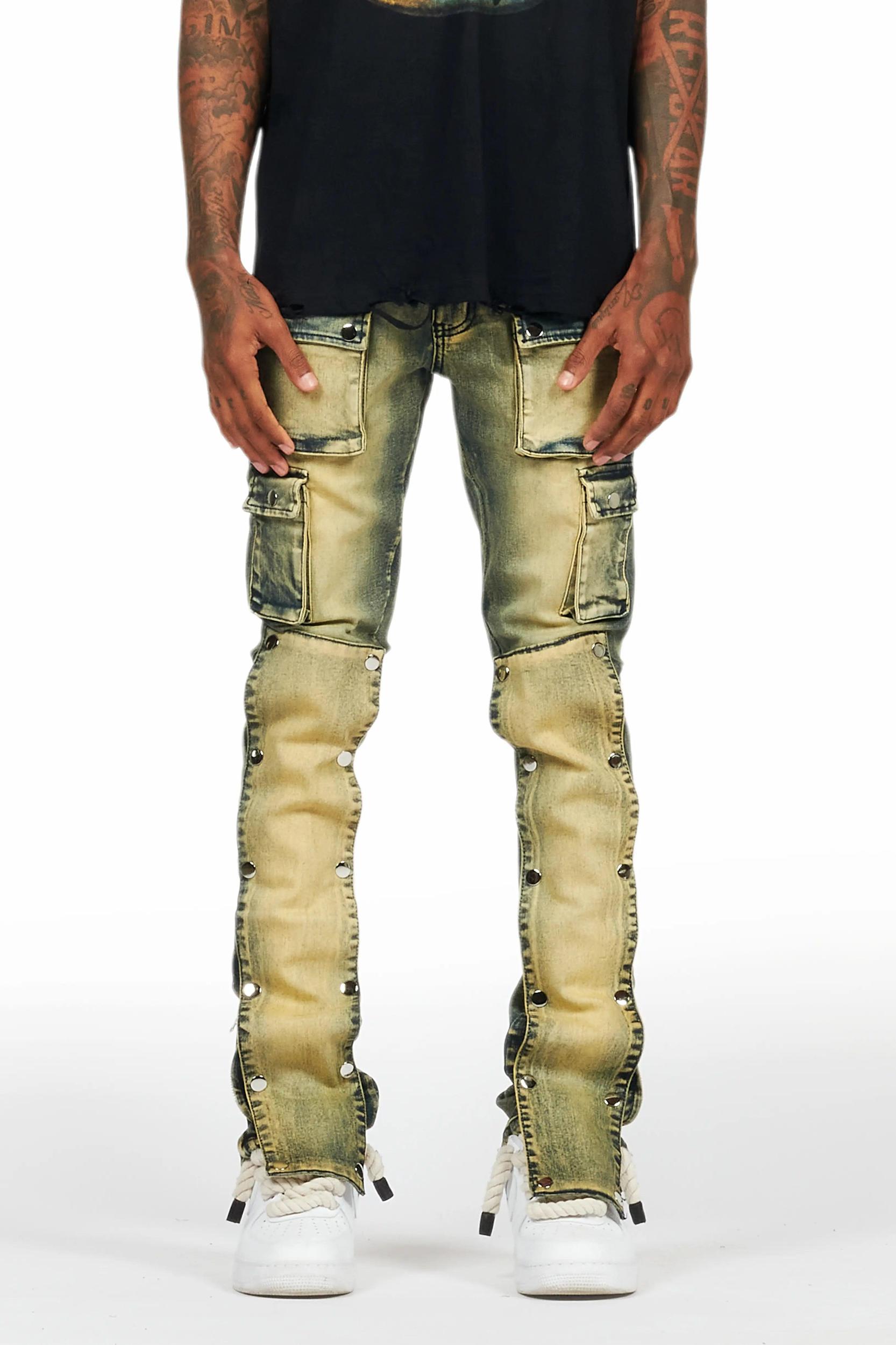 Santana Tint Wash Stacked Flare Jean Male Product Image
