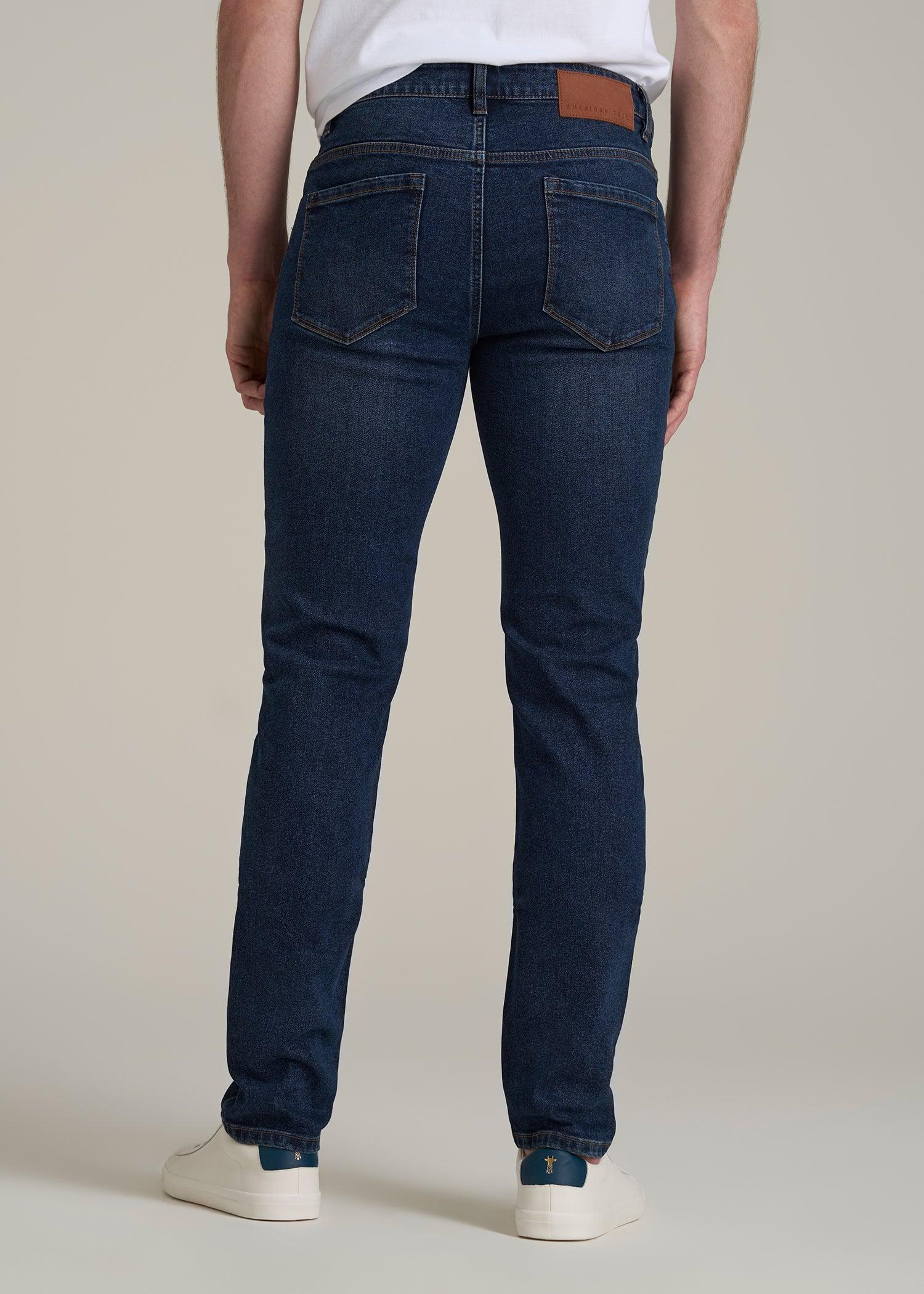 Dylan Slim Fit Jeans for Tall Men in Faded Dark Indigo Male Product Image
