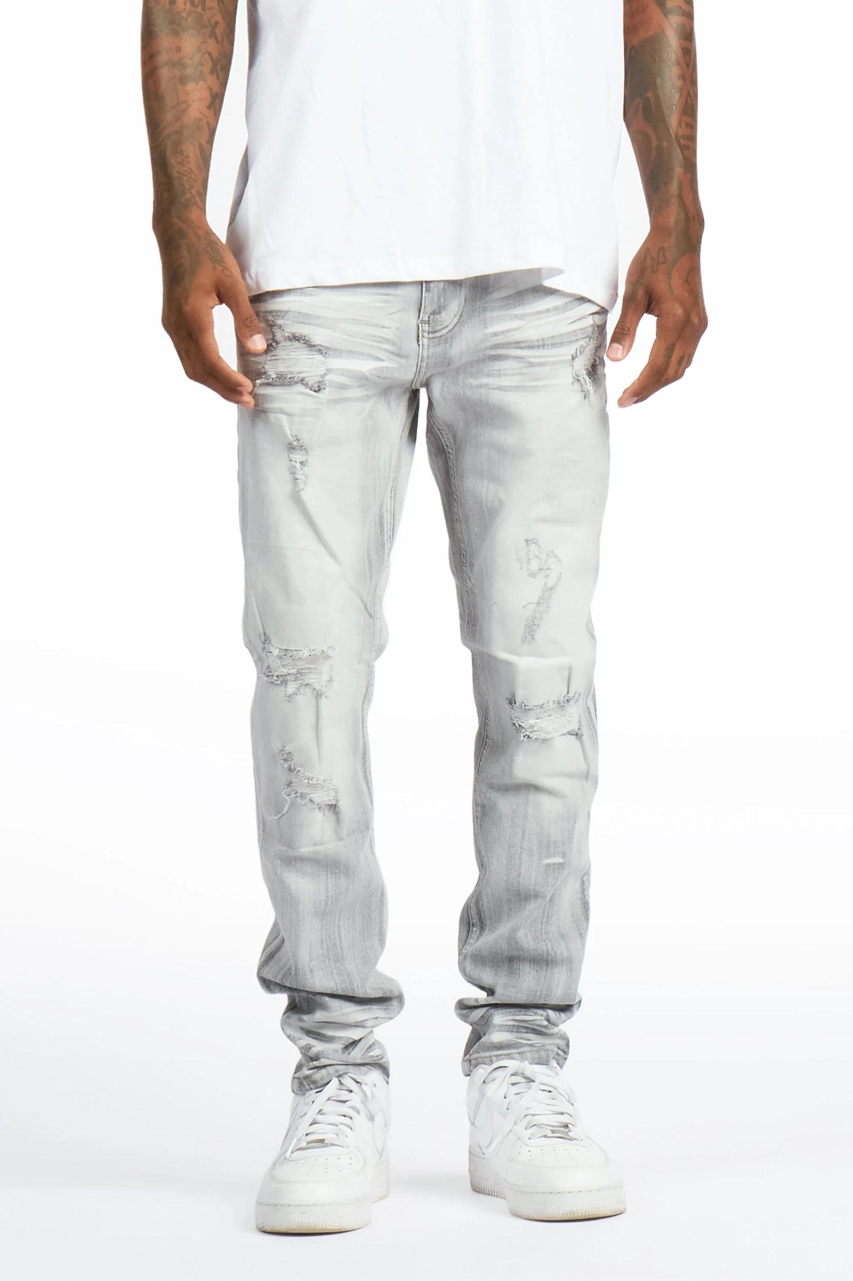 Enzi Grey Slim Fit Jean Male Product Image