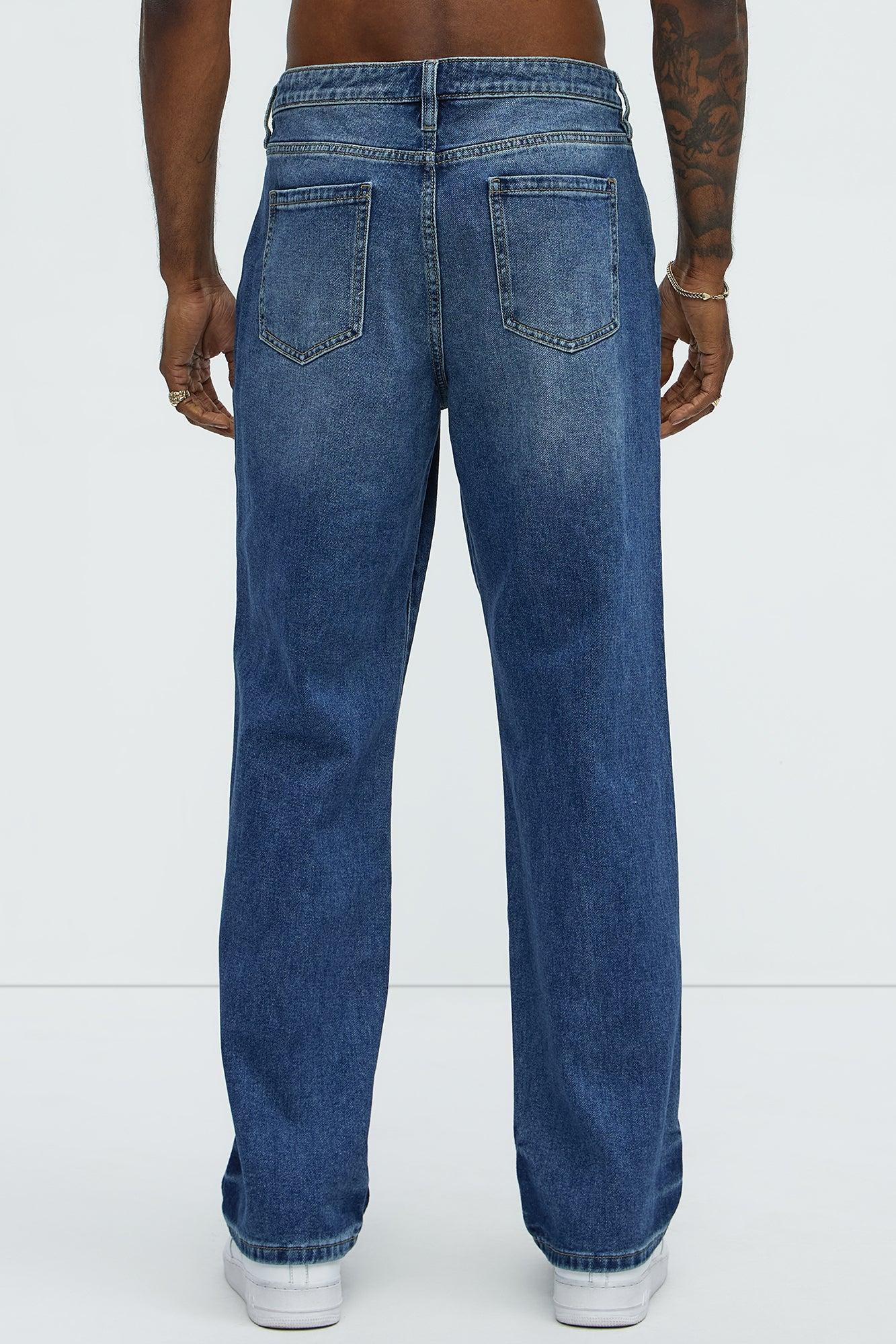 Call Me Over Straight Jeans - Medium Blue Wash Product Image