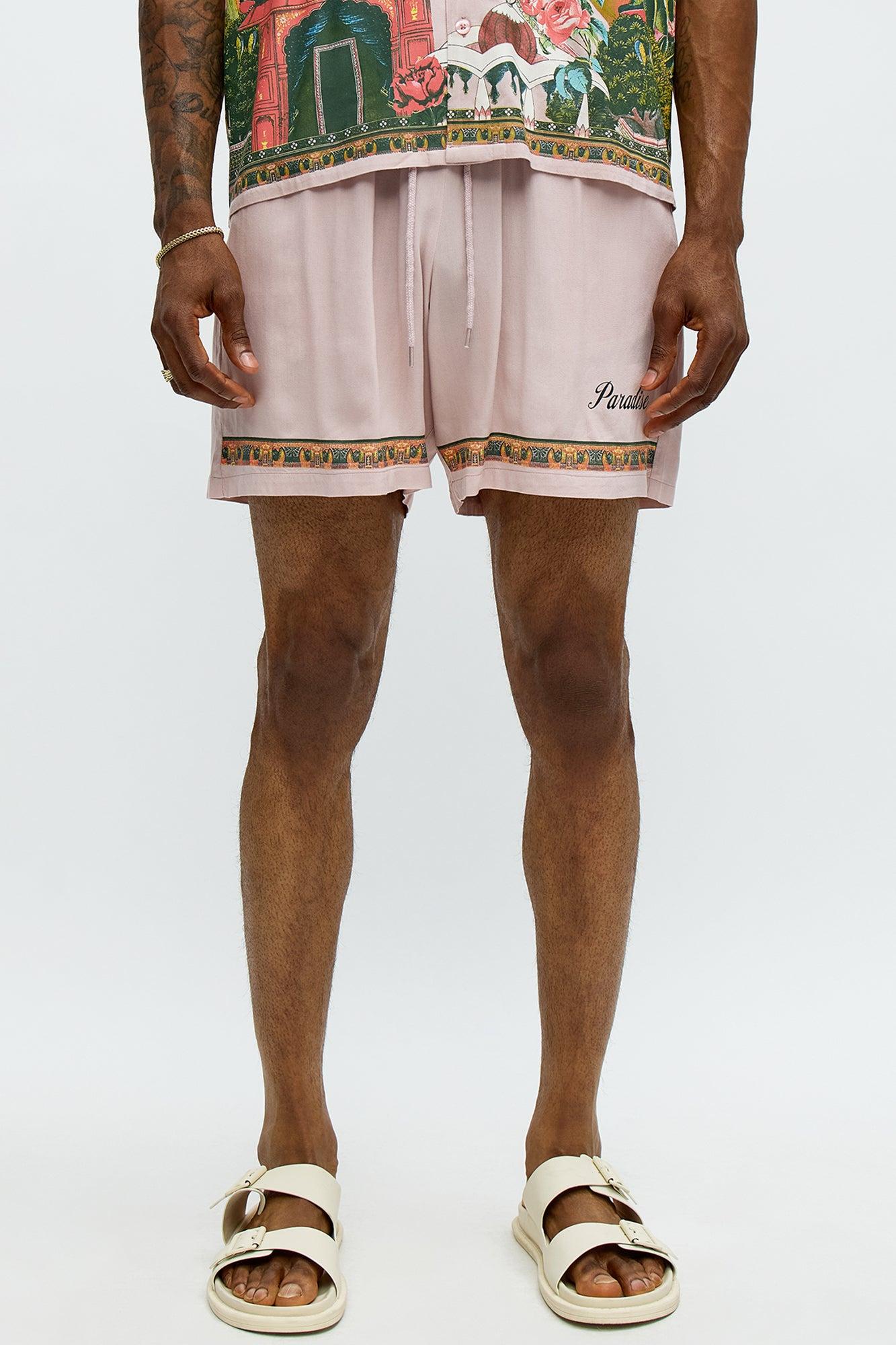 Paradise Set Relaxed Drawstring Short - Pink Male Product Image