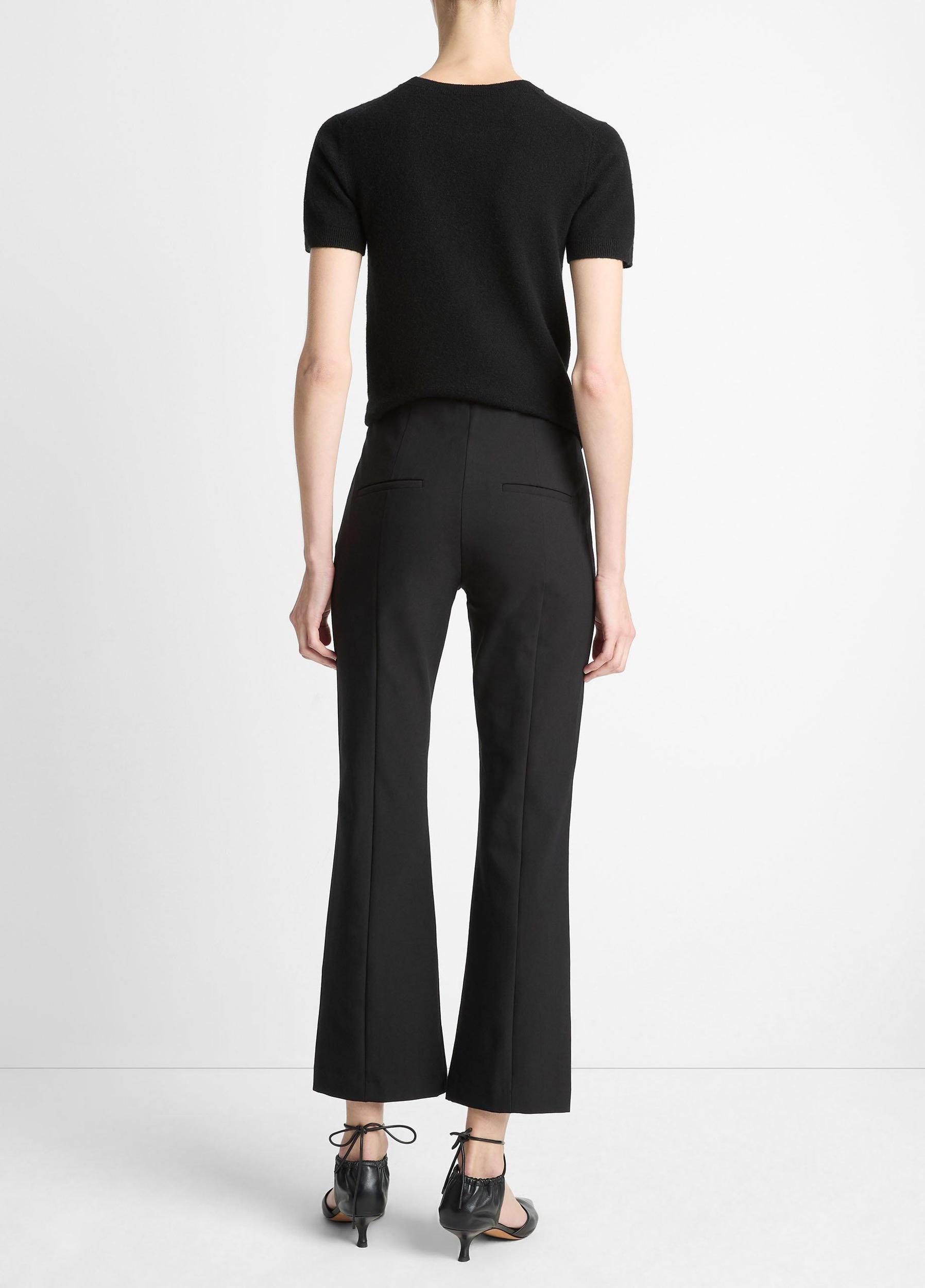 Mid-Rise Pintuck Crop Flare Pant Product Image