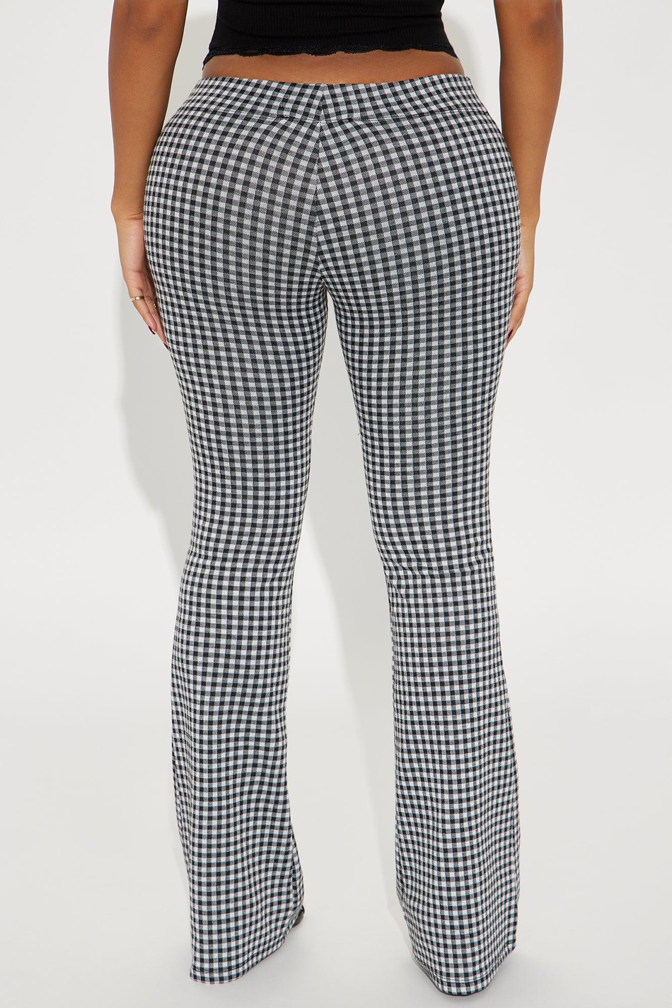 Mellie Gingham Flare Pant - Black/combo Product Image