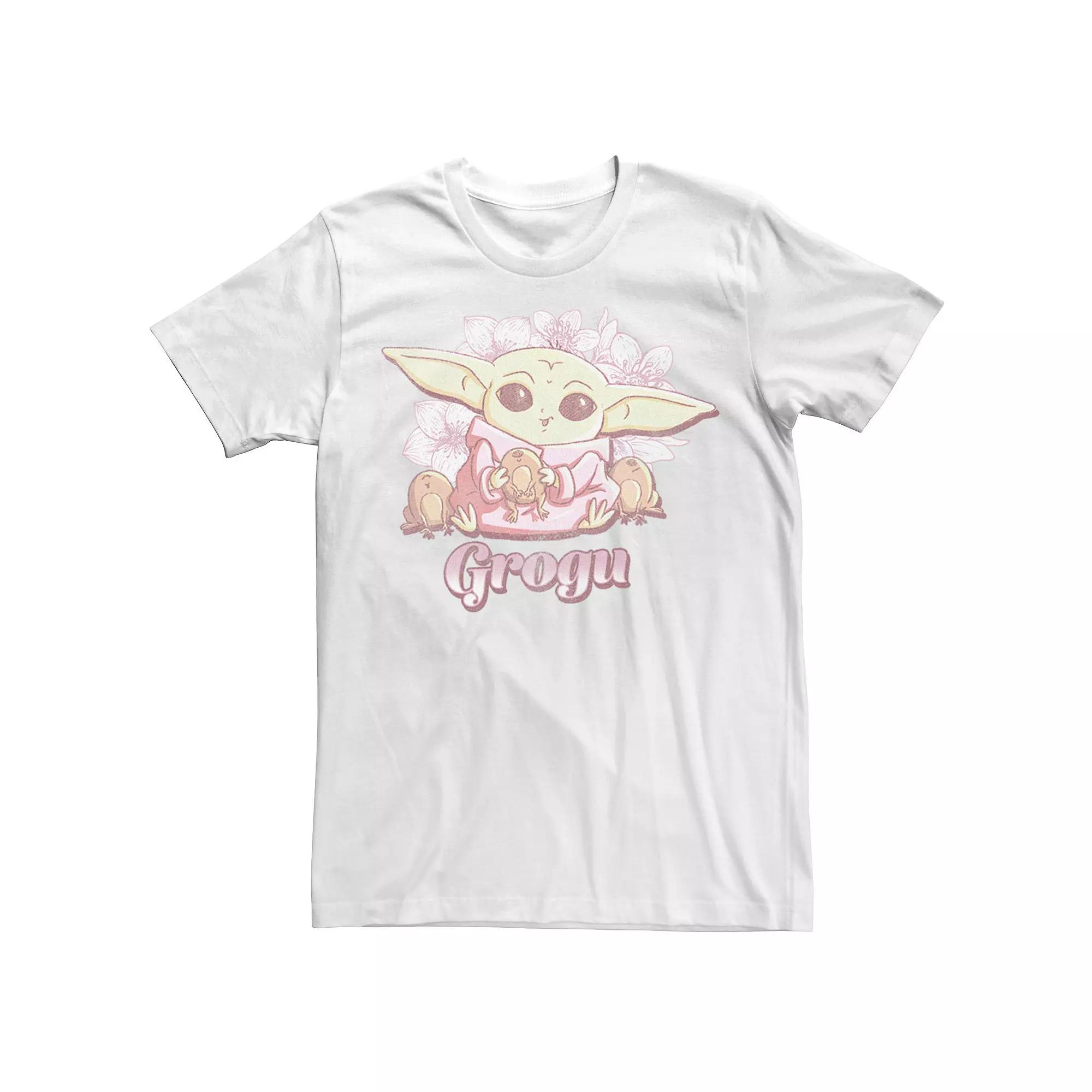 Men's Star Wars: The Mandalorian Grogu Floral Portrait Tee,  Product Image