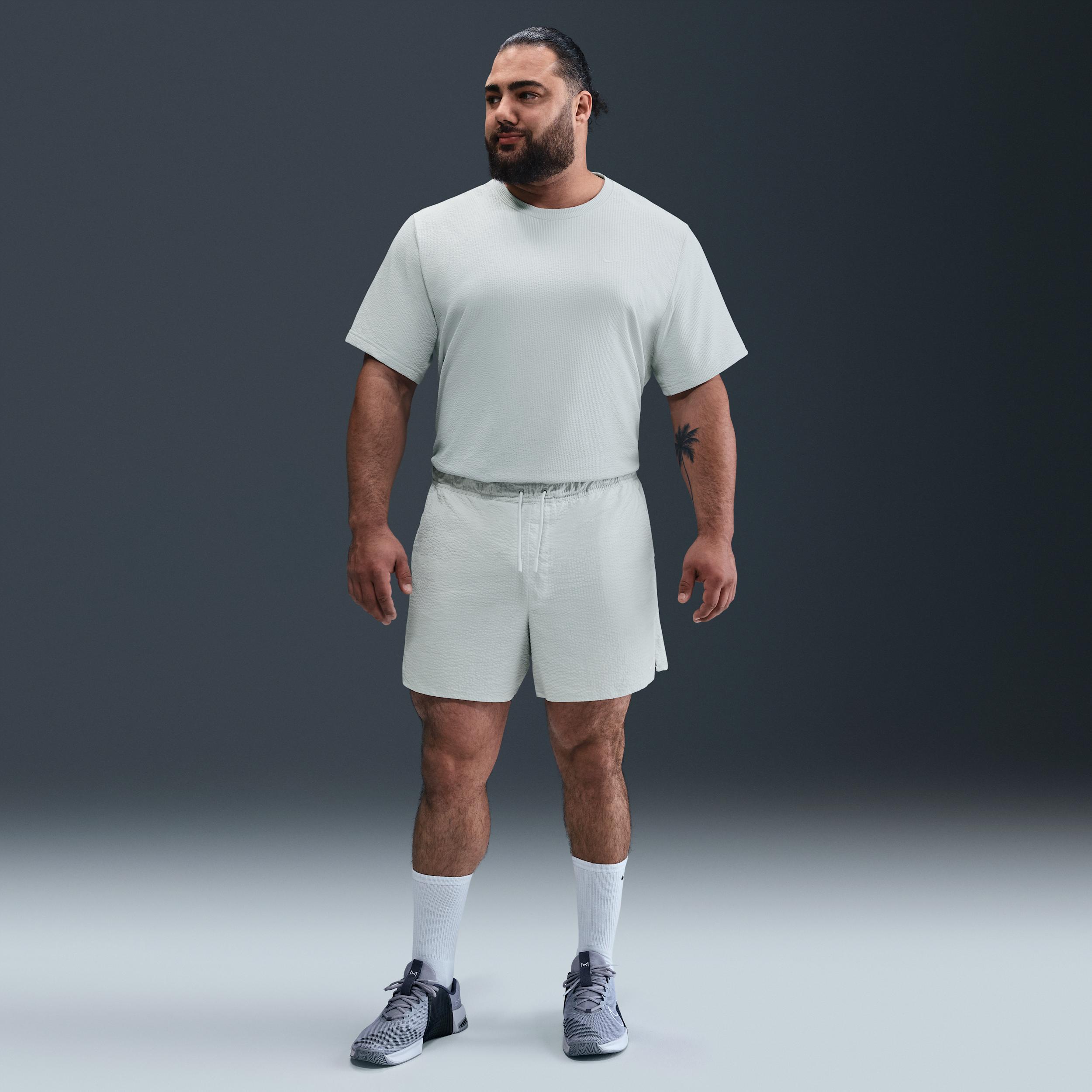 Nike Mens Unlimited Dri-FIT 5 Unlined Seersucker Versatile Shorts | HJ4091-025 Product Image