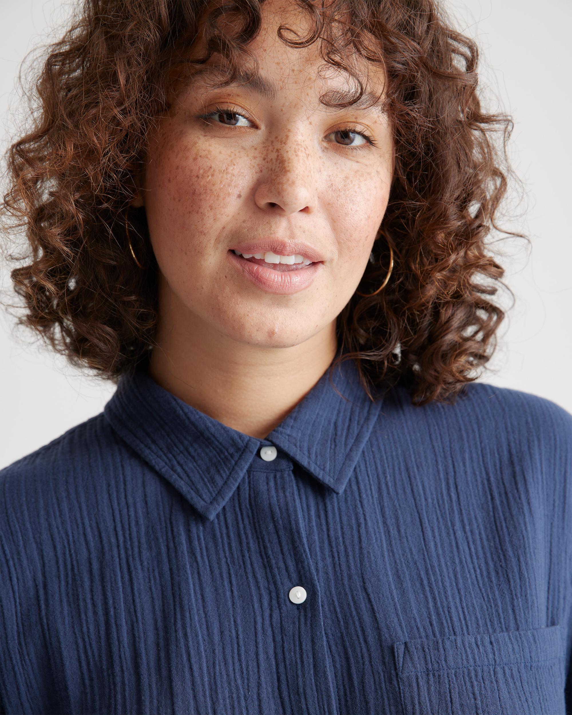 Quince | Women's Gauze Long Sleeve Shirt Organic Cotton Product Image