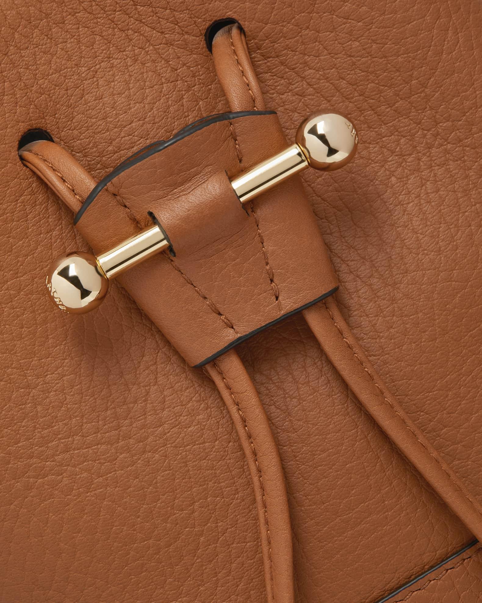 Osette Drawstring Leather Crossbody Bag Product Image