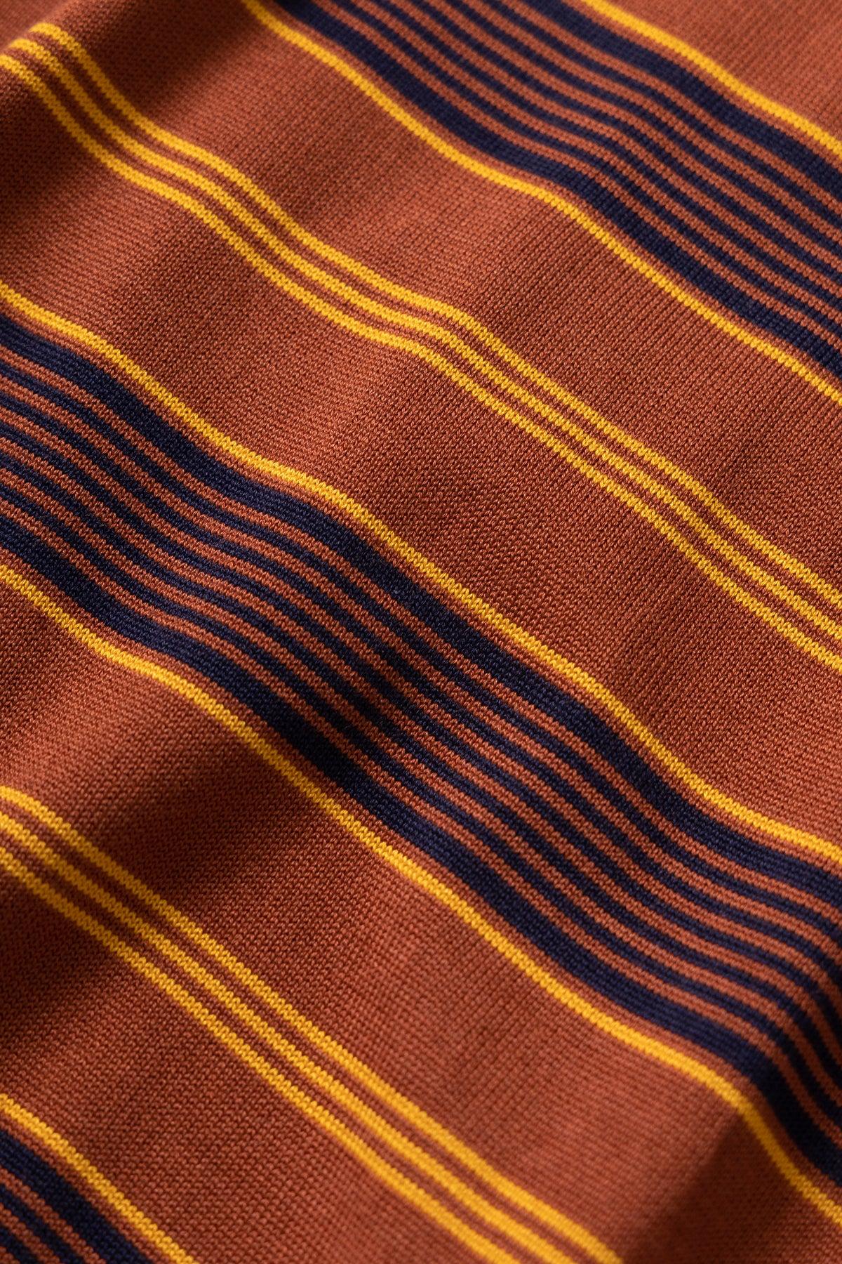 Okonkwo MFG - 50's Knitted Striped Shirt - Brown Product Image