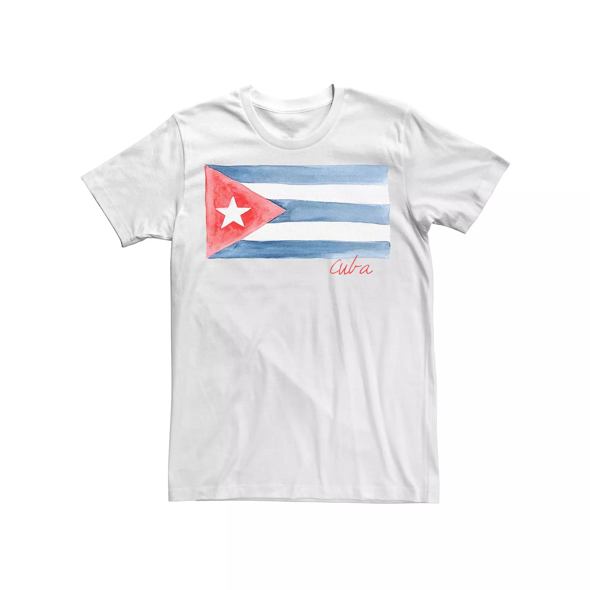 Men's HHM Cuba Flag Watercolor Tee,  Product Image