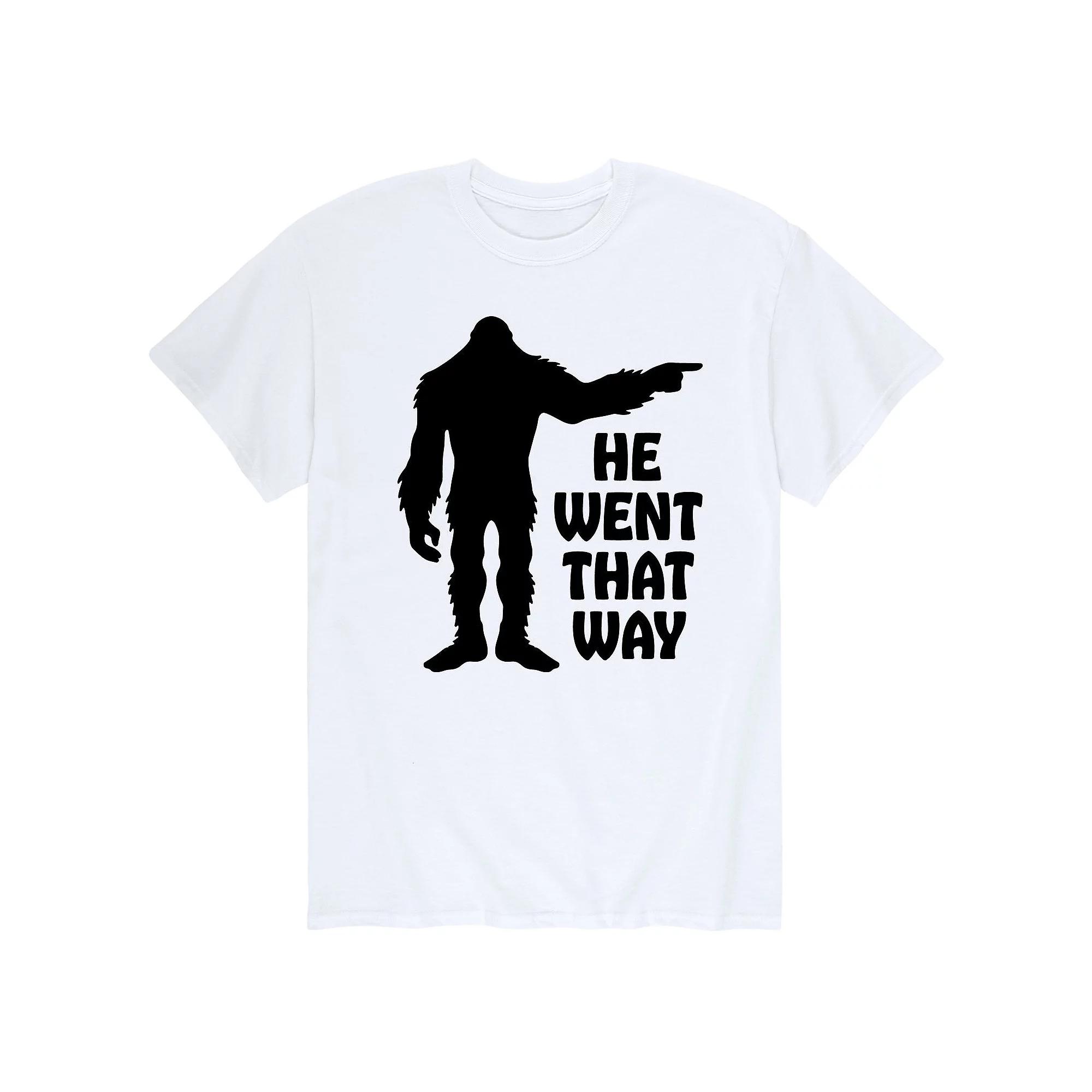 Men's Sasquatch he Went That Way Tee,  Product Image