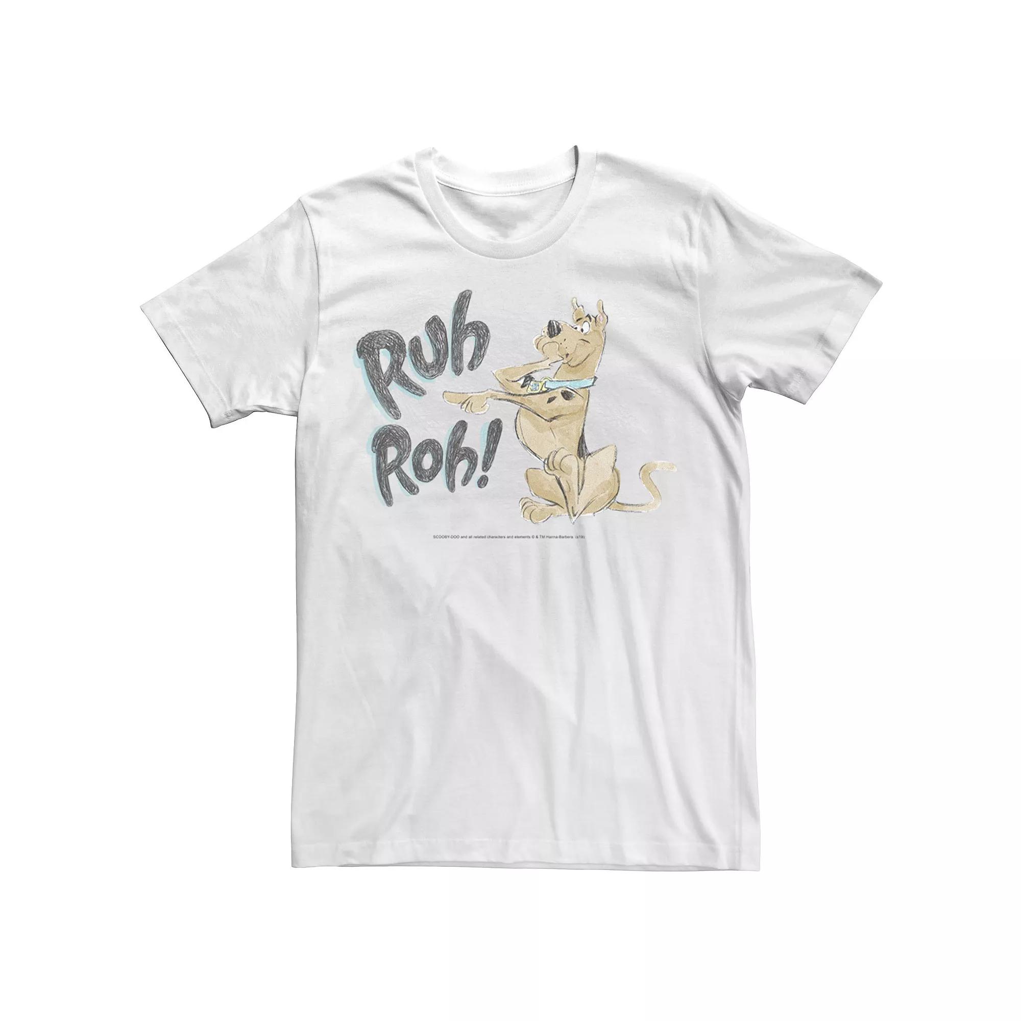 Big & Tall Scooby-Doo "Ruh Roh!" Sketch Tee, Men's,  Product Image