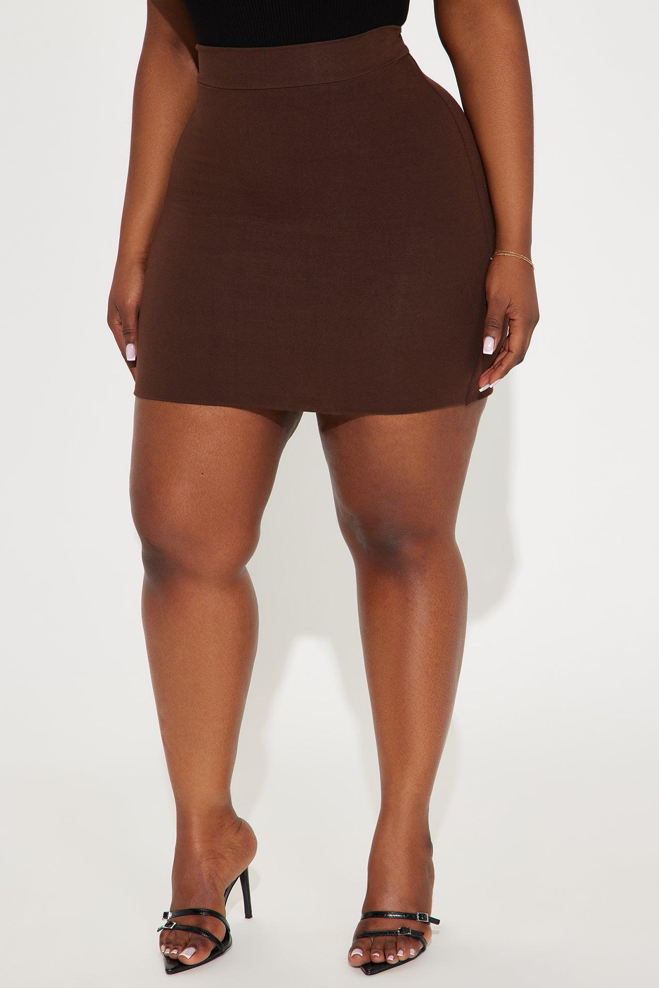 Melanie Mini Skirt - Chocolate Product Image