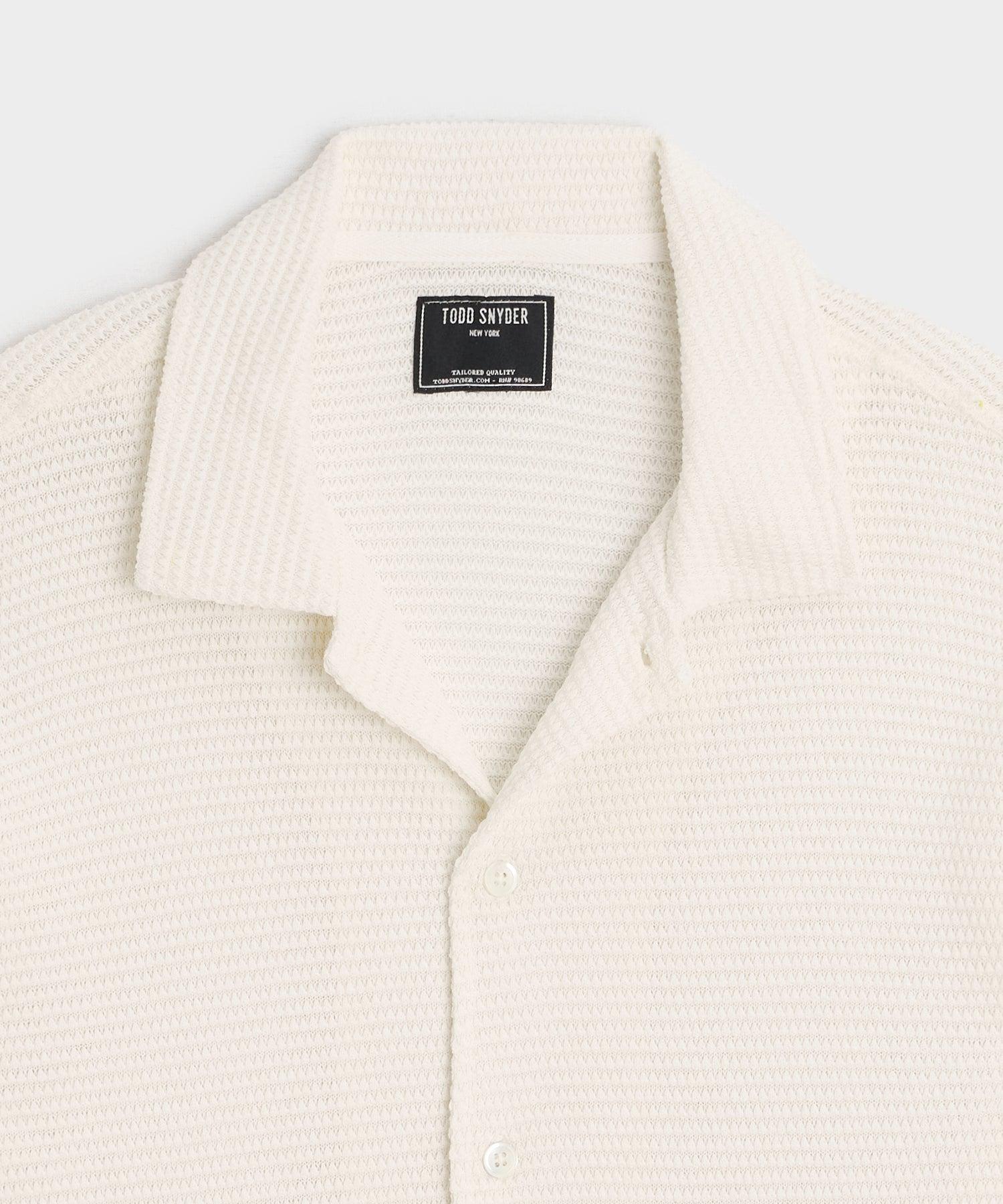 Textured Knit Polo Shirt Product Image