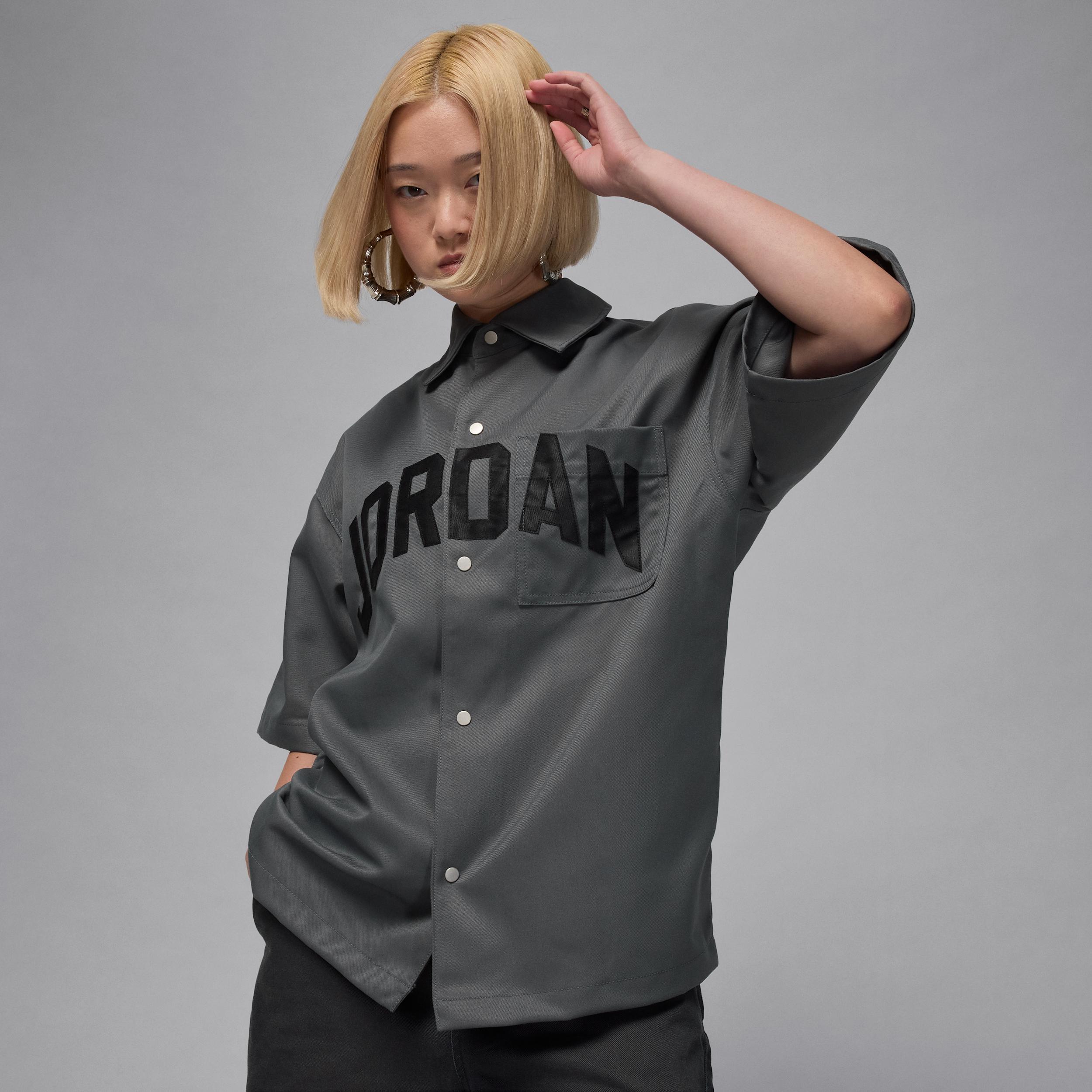 Womens Jordan Flight Woven Short-Sleeve Top | HQ9199-101 Product Image