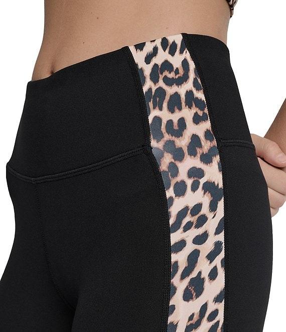 DKNY Sport by Donna Karan Cheetah Print Block Super High Waist Full Length Leggings Product Image