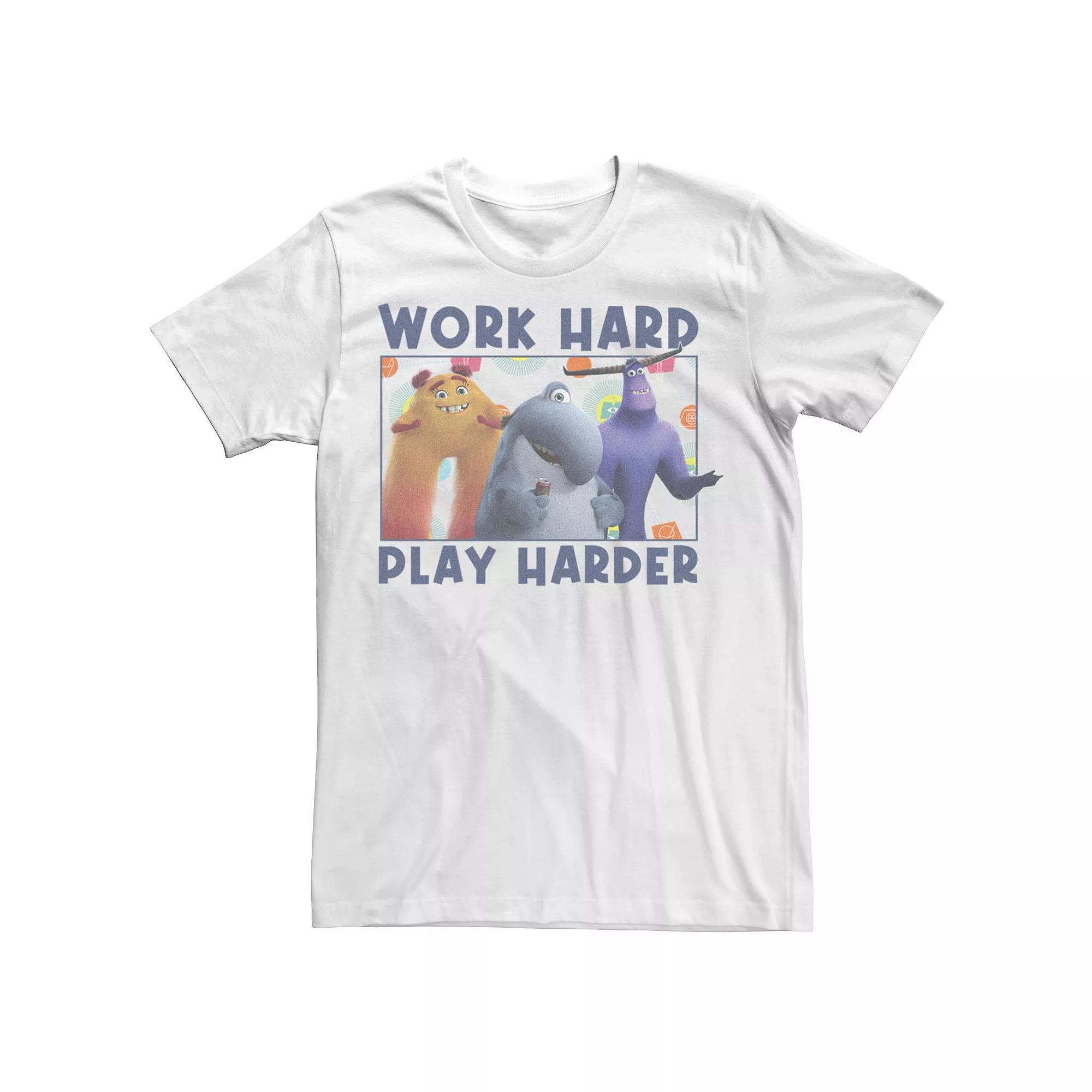 Disney / Pixar's Monsters At Work Men's Play Harder Quote Tee,  Product Image