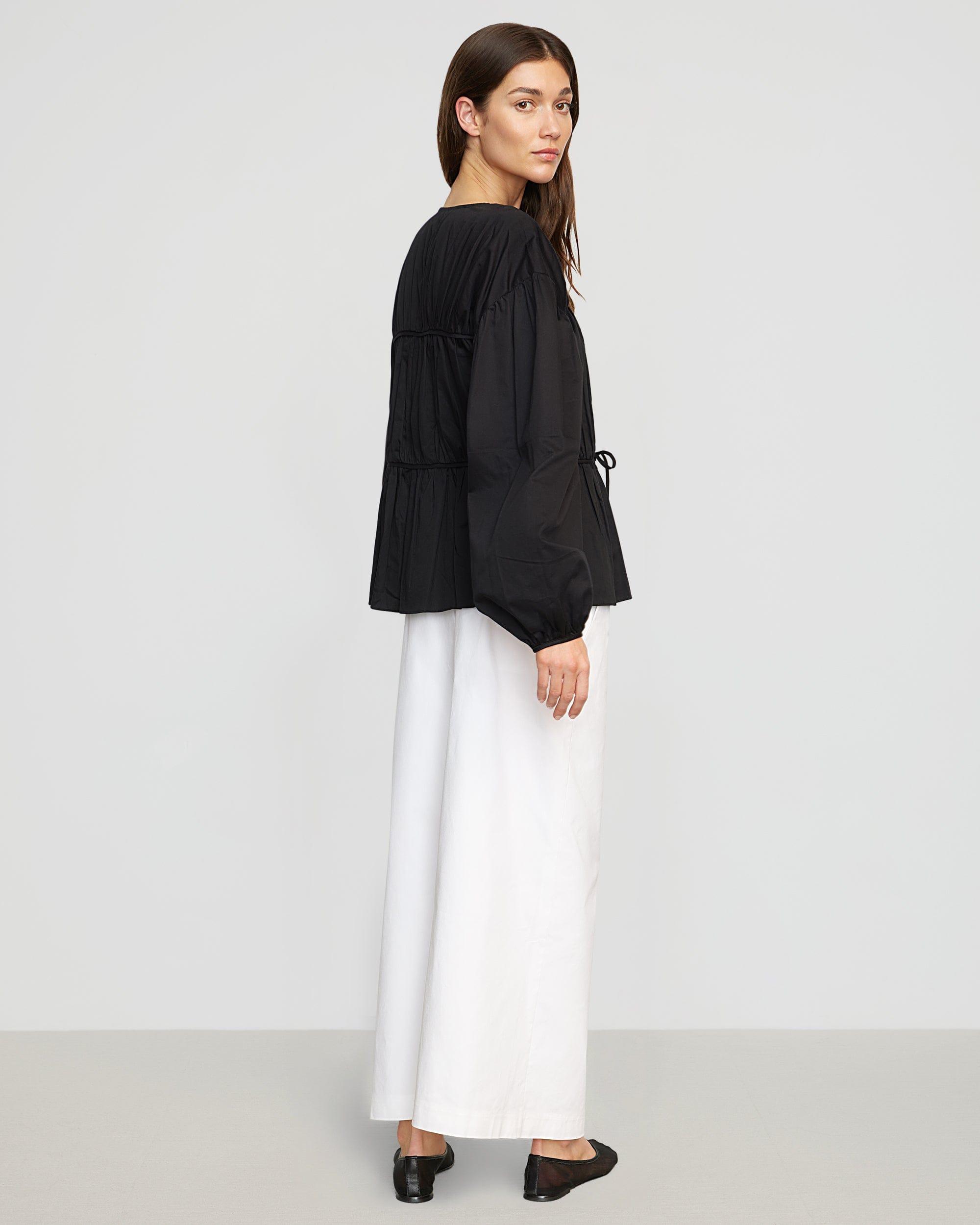 Hira Tie-Front Organic Cotton Blouse Product Image