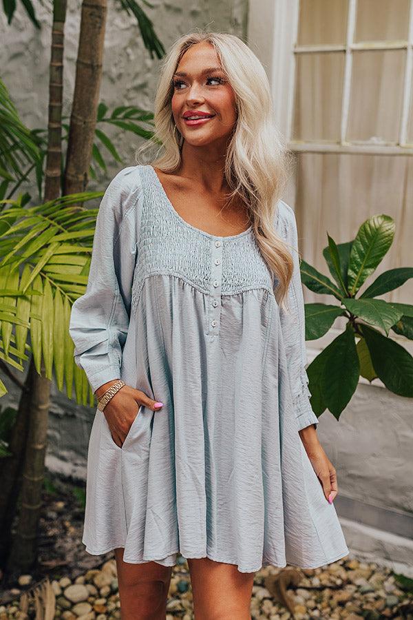 Manhattan Meeting Tunic Dress In Sky Blue Product Image