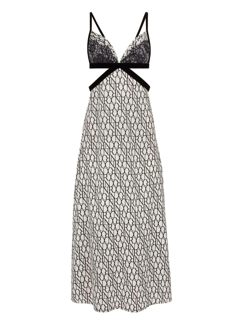 lace-insert midi dress Product Image