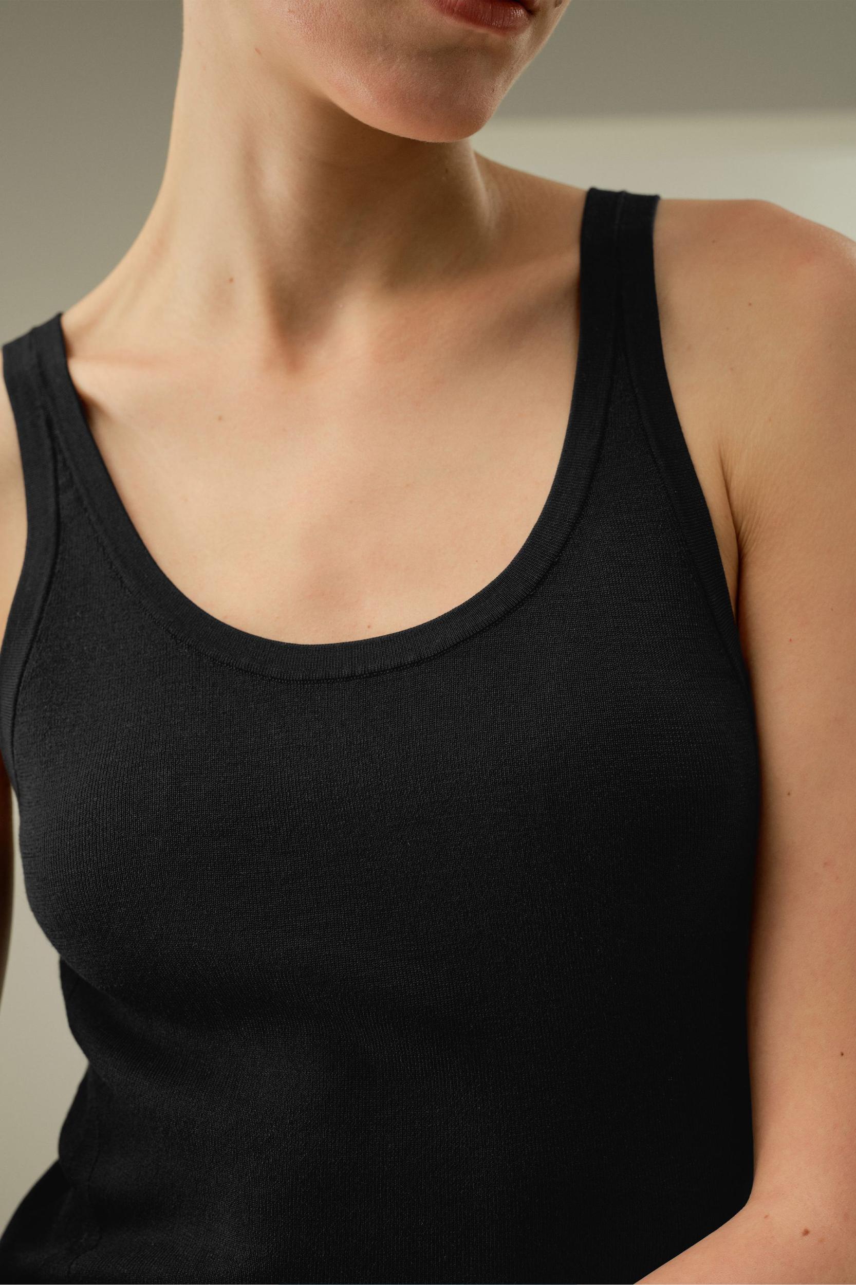 LILYSILK Womens Washable Silk Camisole Tops - Black Quality Silk - Graceful Sleeveless Camisole L Product Image