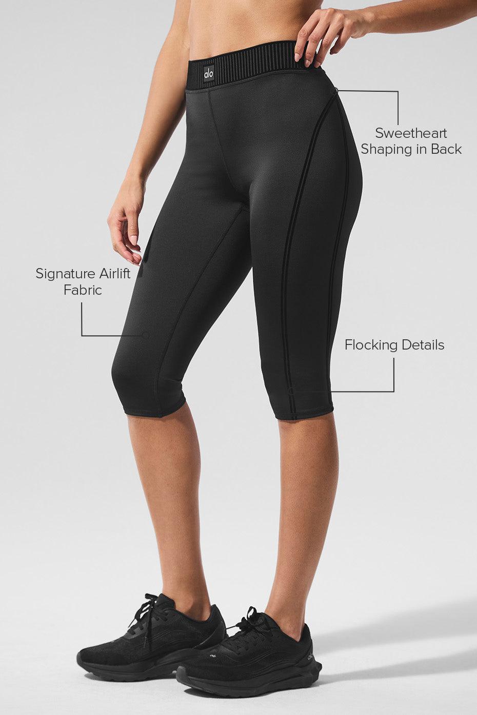 Airlift High-Waist Line Up Capri - Black Product Image