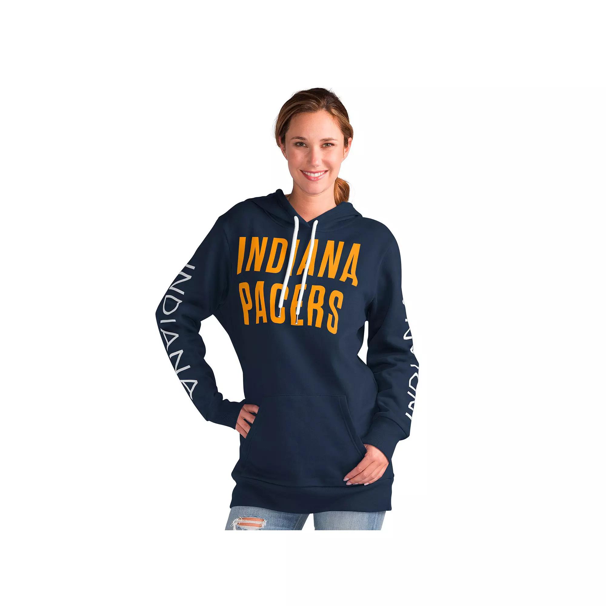 Women's G-III 4Her by Carl Banks Navy Indiana Pacers Base Coach Pullover Hoodie,  Product Image