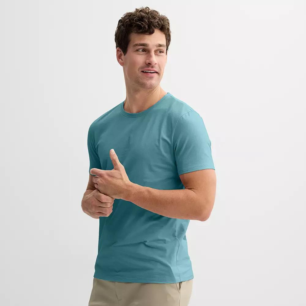 Men's Apt. 9® Premier Flex Short Sleeve Crewneck Tee, Size: XXL, Silver Moss Product Image